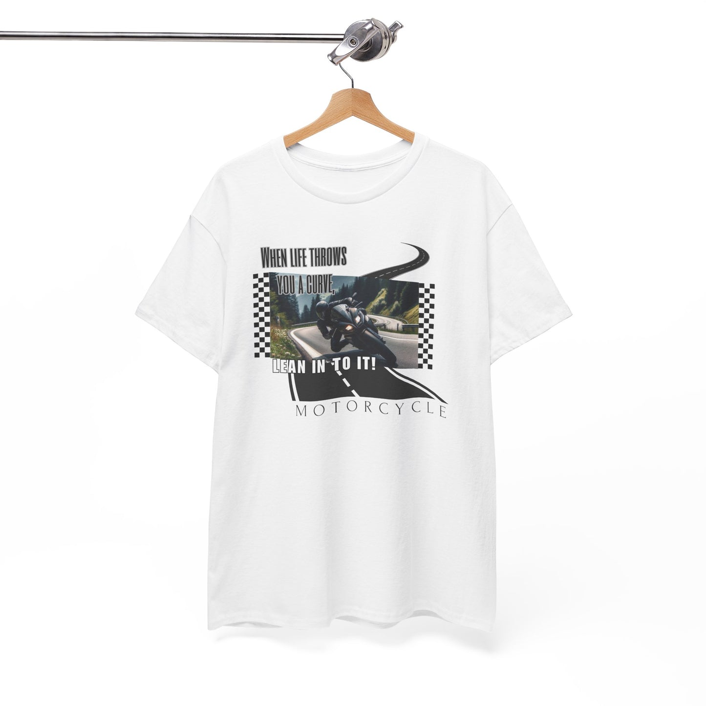 When Life Throws You A Curve, Lean In To It Unisex Heavy Cotton Tee