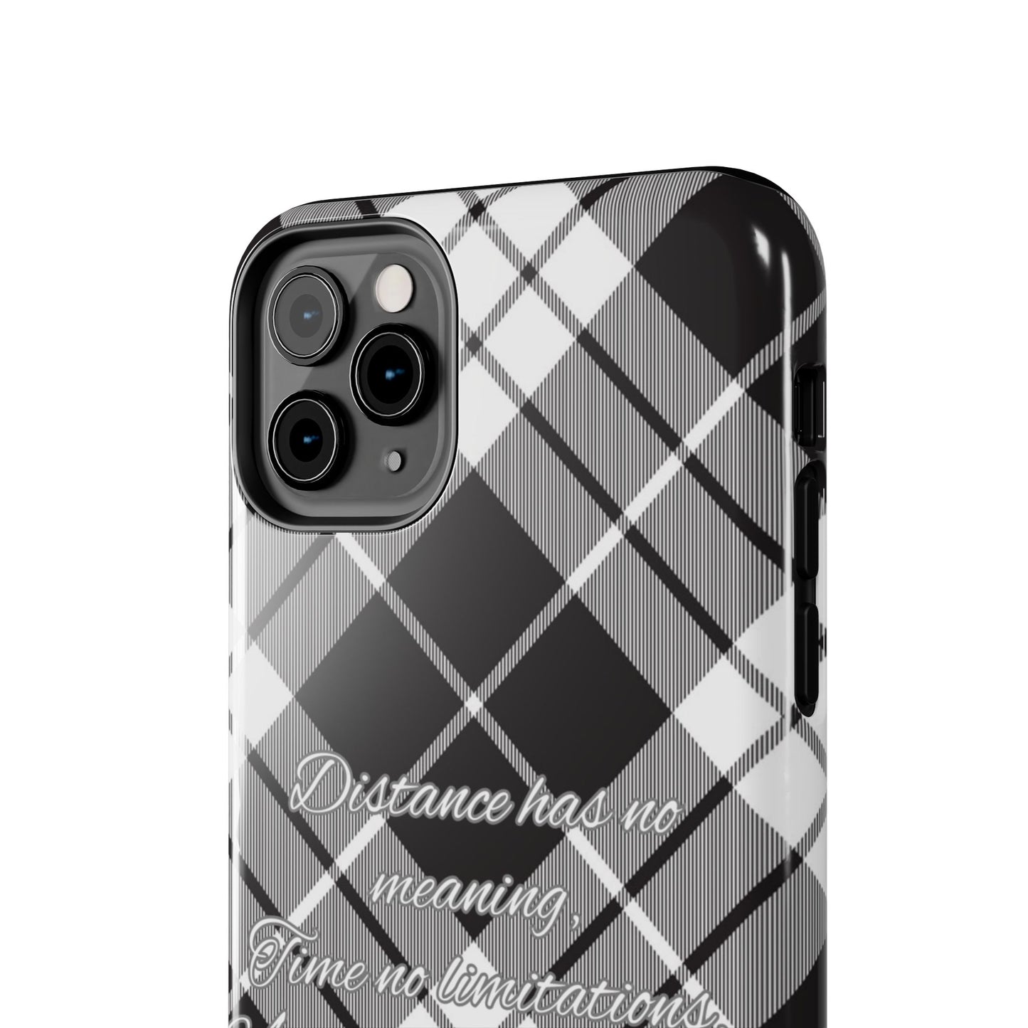 Black checkered plaid / Tough Phone Cases