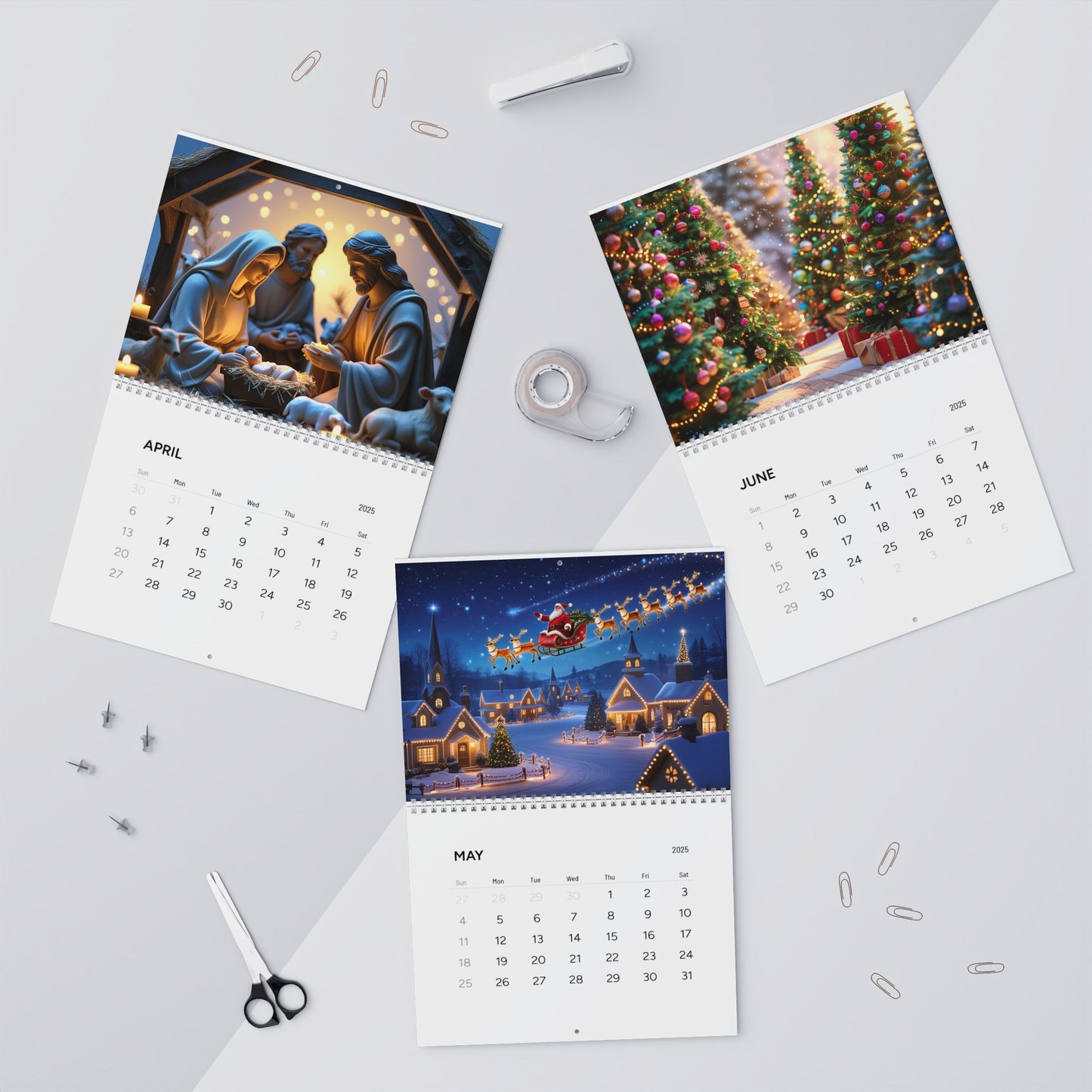 Christmas Calendar 2025 (AI Creations) / Wall Calendars (2025)