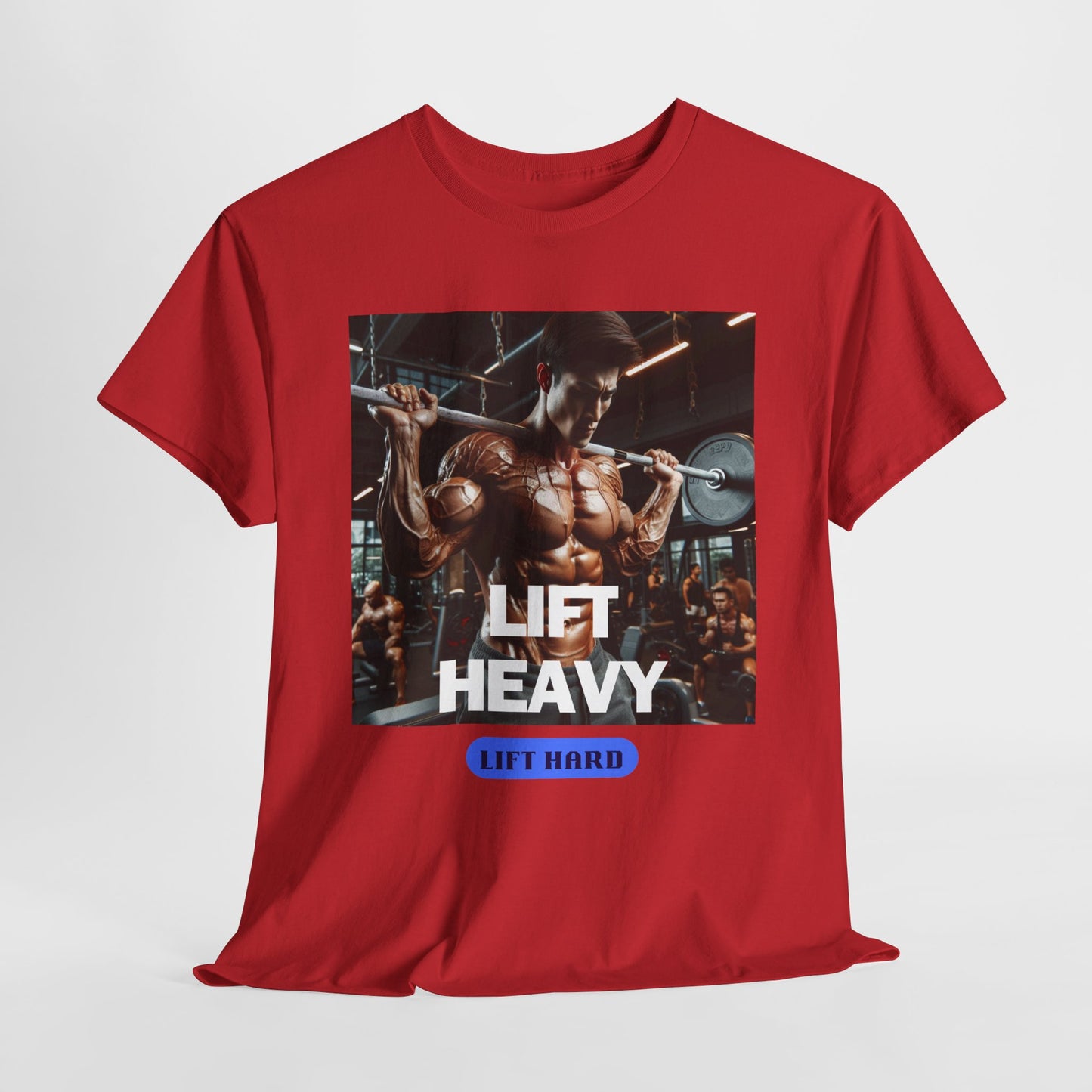 Lift heavy lift hard Unisex Heavy Cotton Tee