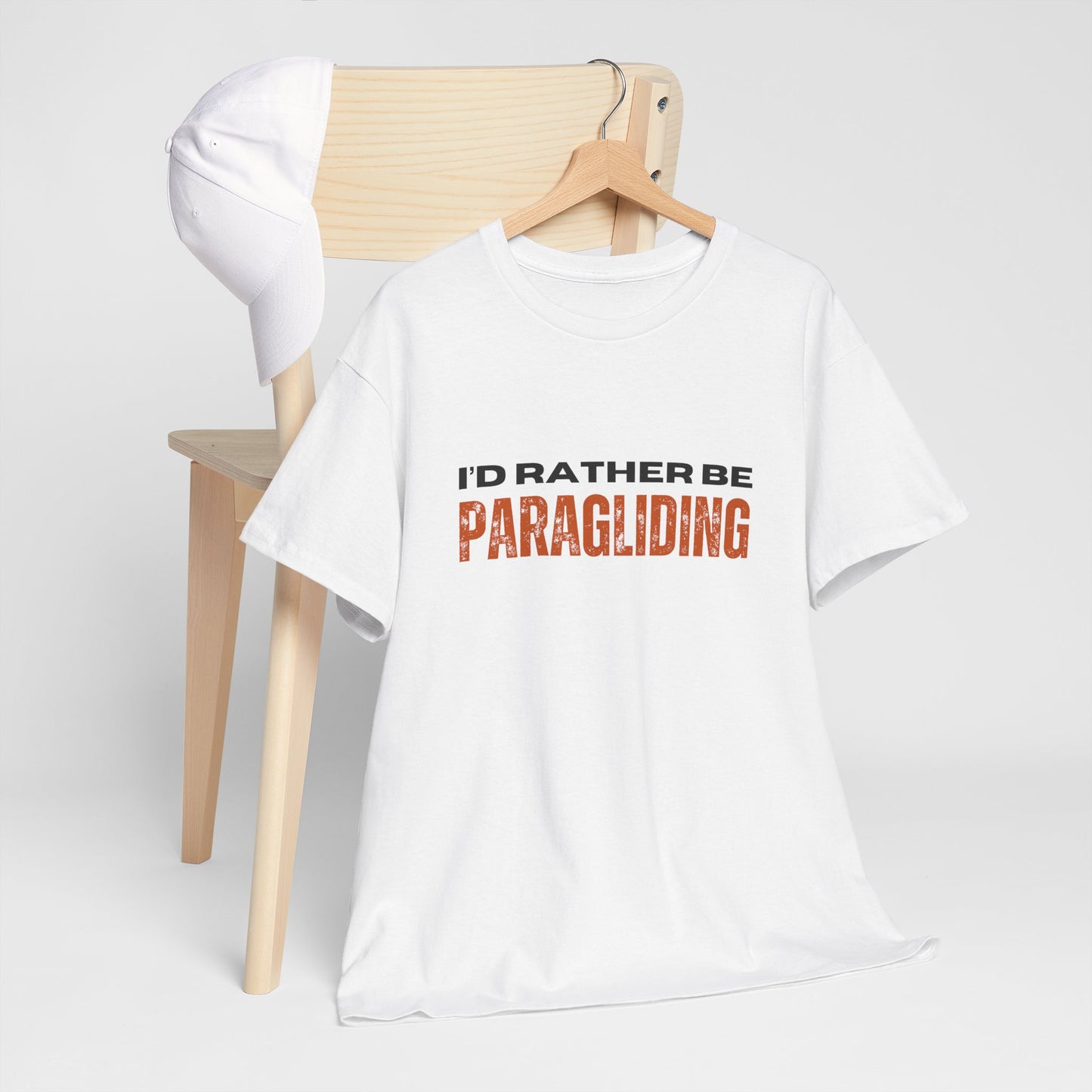 I'd Rather Be Paragliding Unisex Heavy Cotton Tee