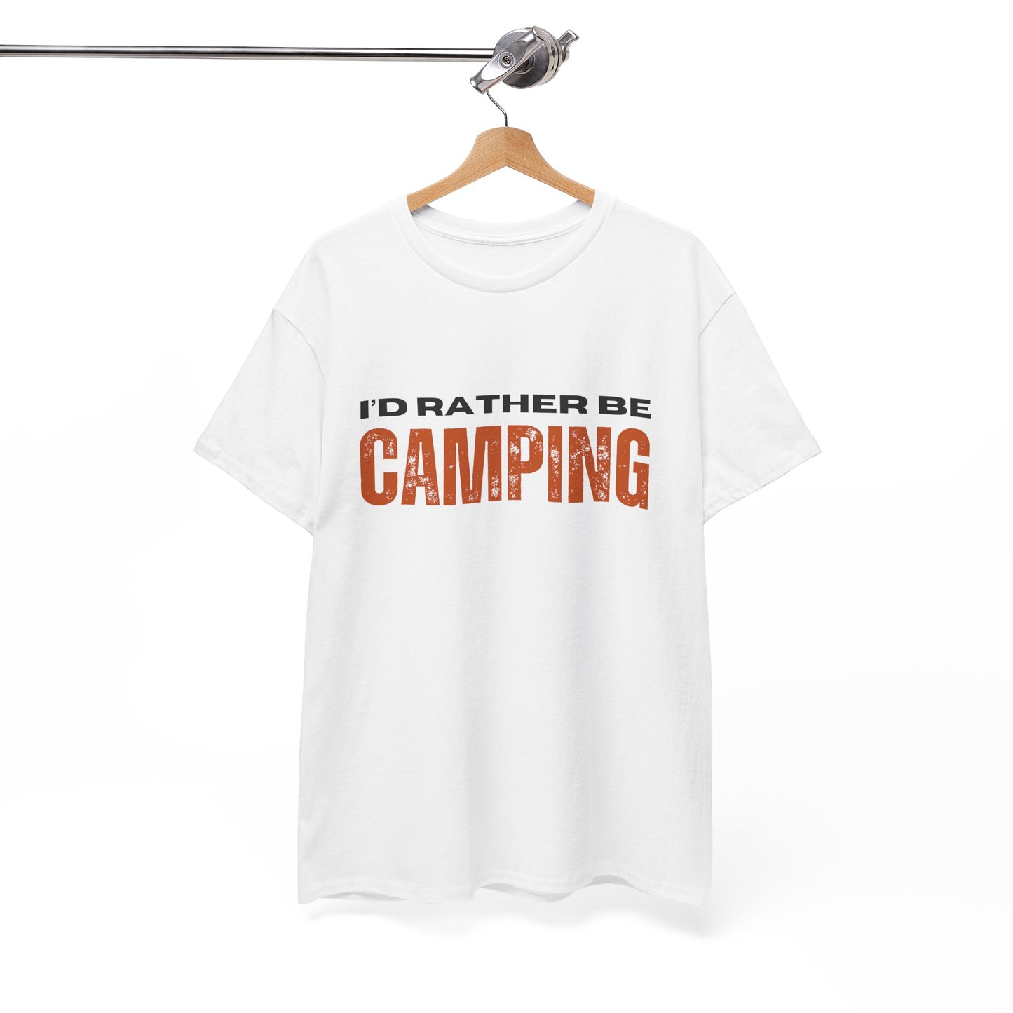 I'd Rather Be Camping Unisex Heavy Cotton Tee