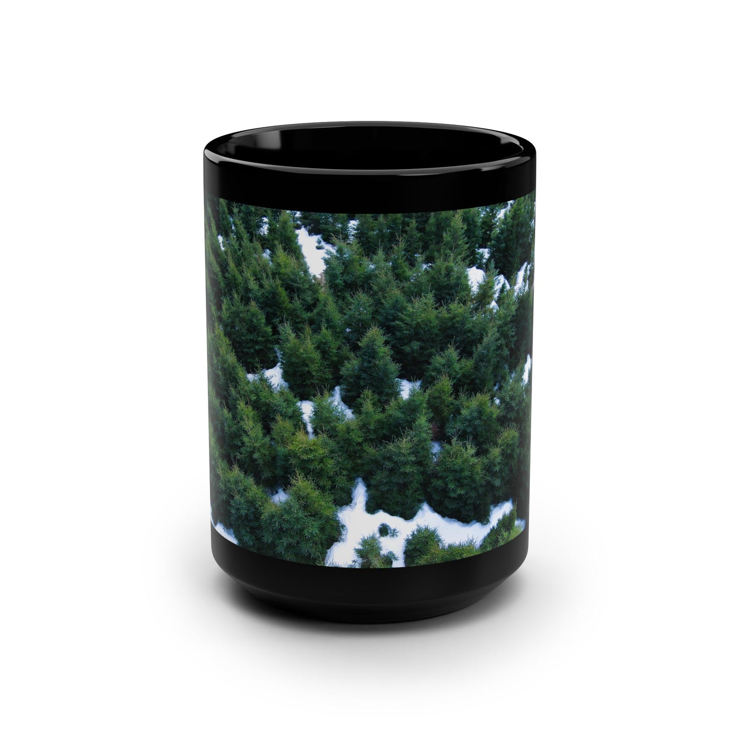 Winter Forest / Black Mug, 15oz