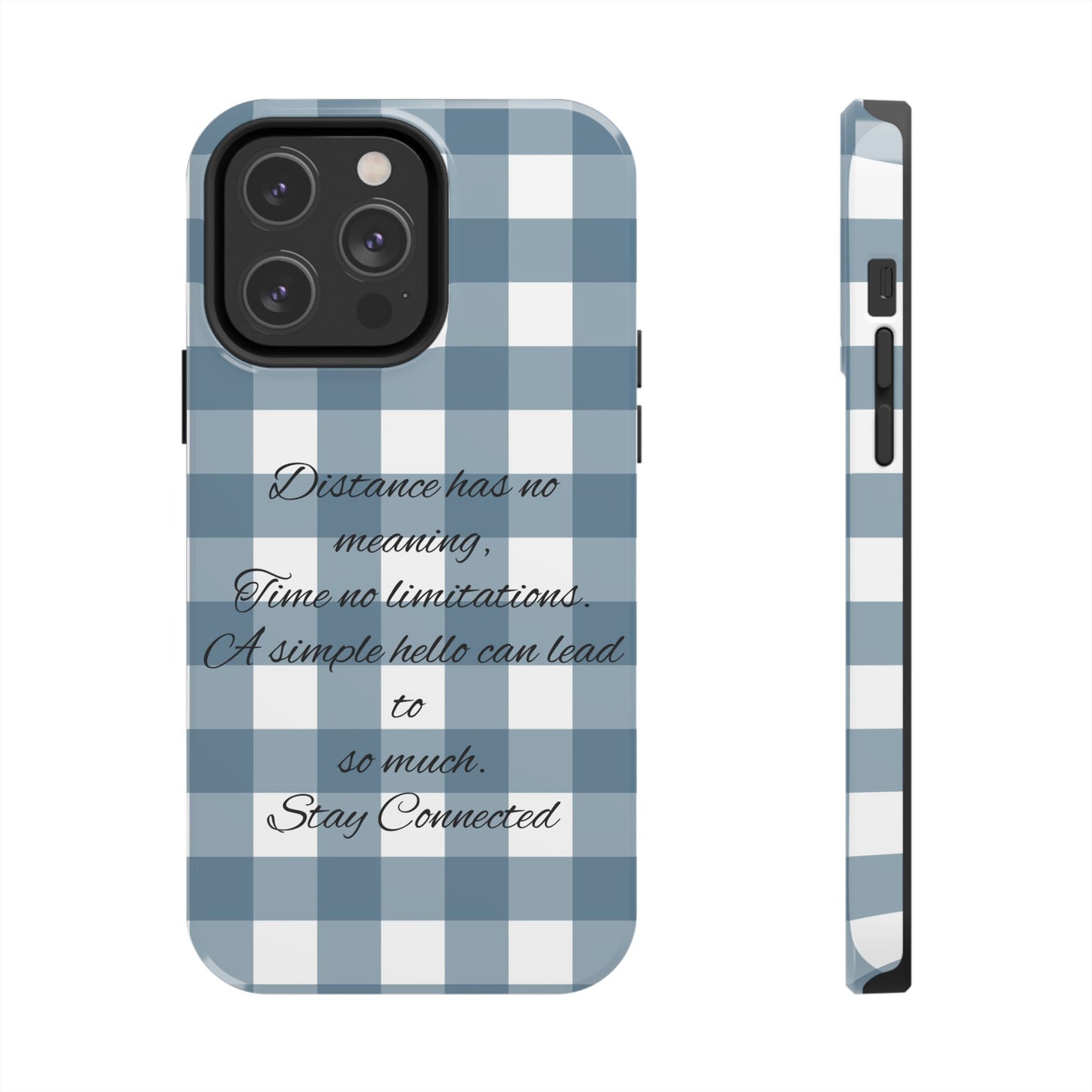 Blue checkered / Tough Phone Cases