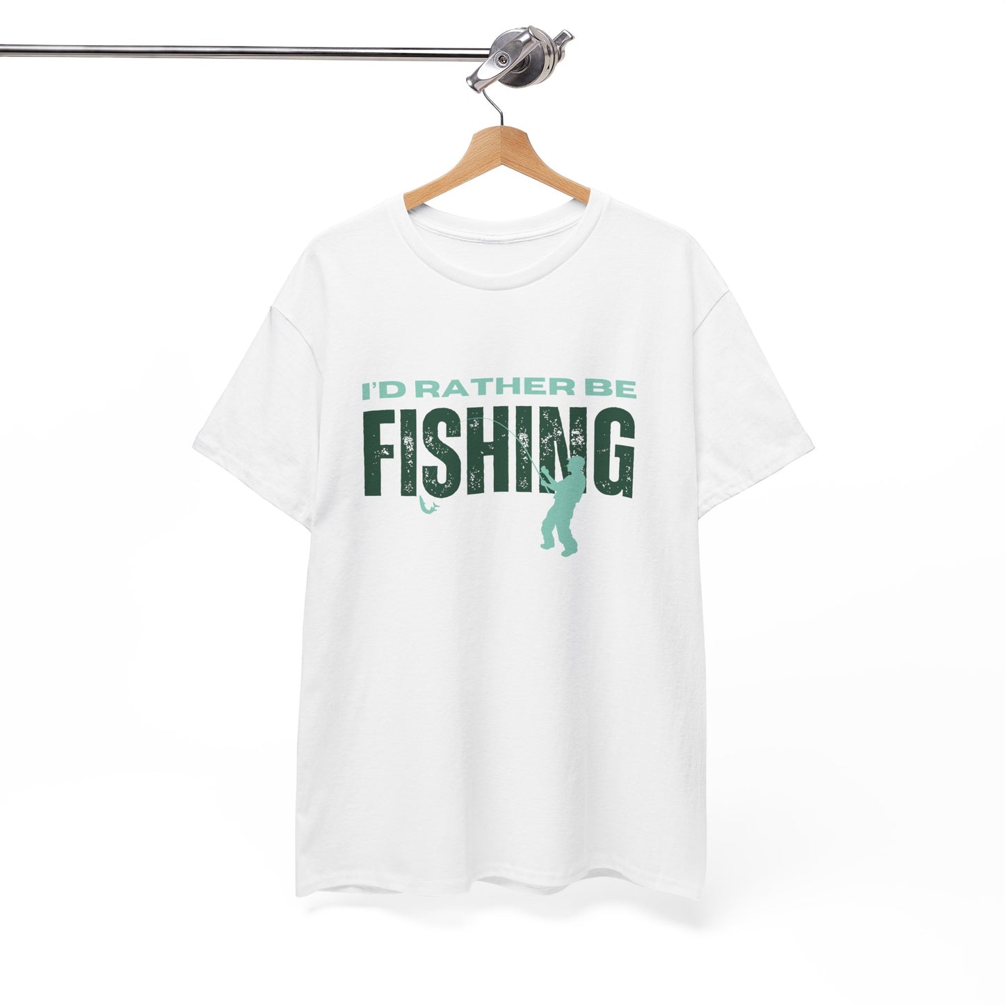 I'd Rather Be Fishing Unisex Heavy Cotton Tee