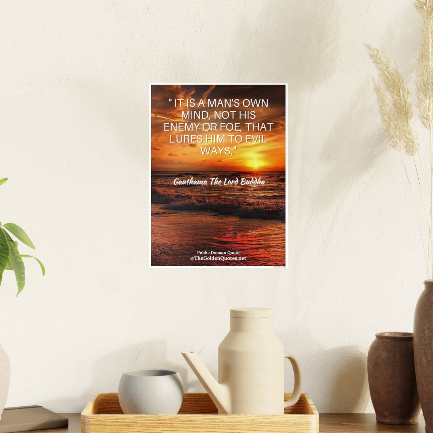 It's a mans own mind quote / Photo Art Paper Posters