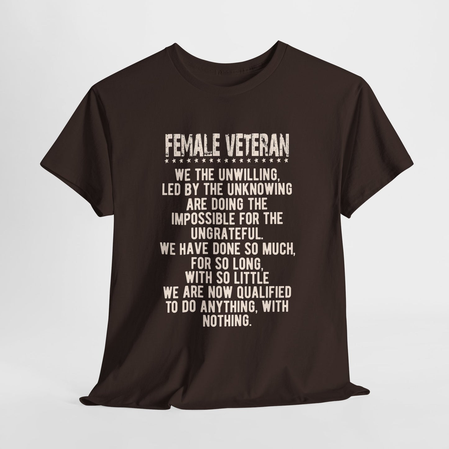 Female Veteran Unisex Heavy Cotton Tee