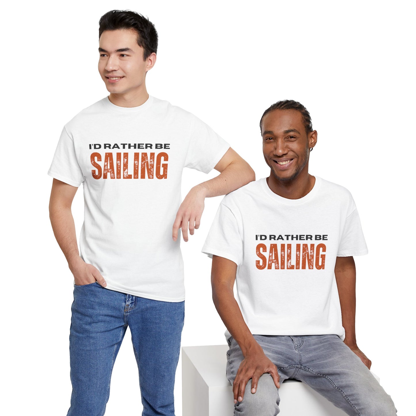 I'd Rather Be Sailing Unisex Heavy Cotton Tee