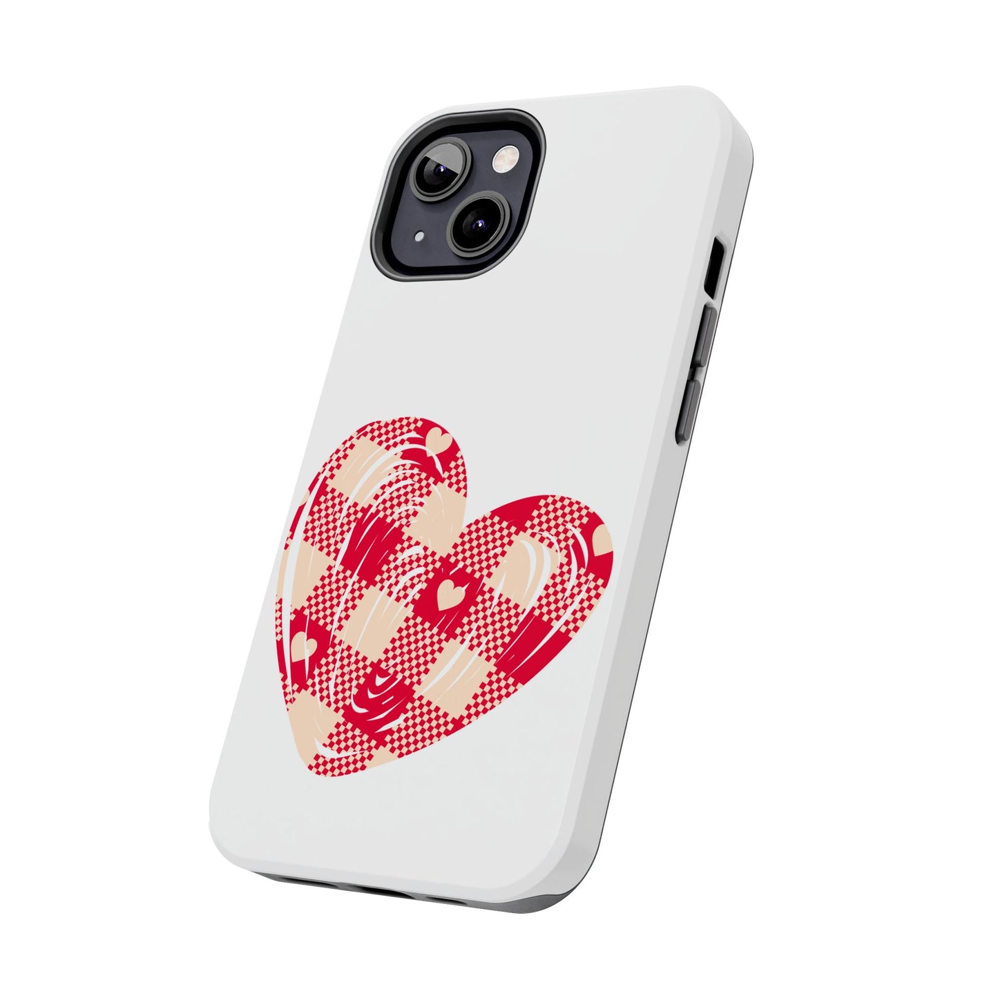 Checkered heart / Tough Phone Cases