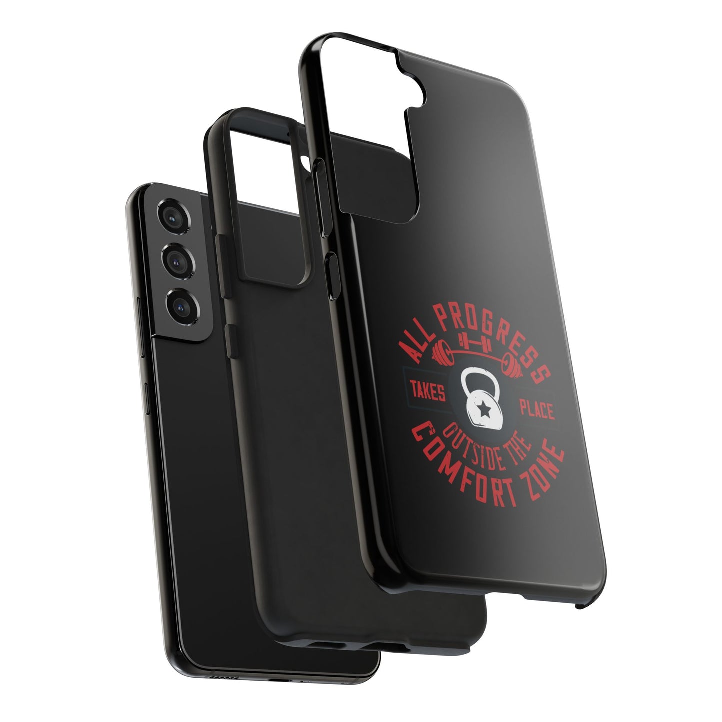 All progress takes place outside the comfort zone / Tough Phone Cases