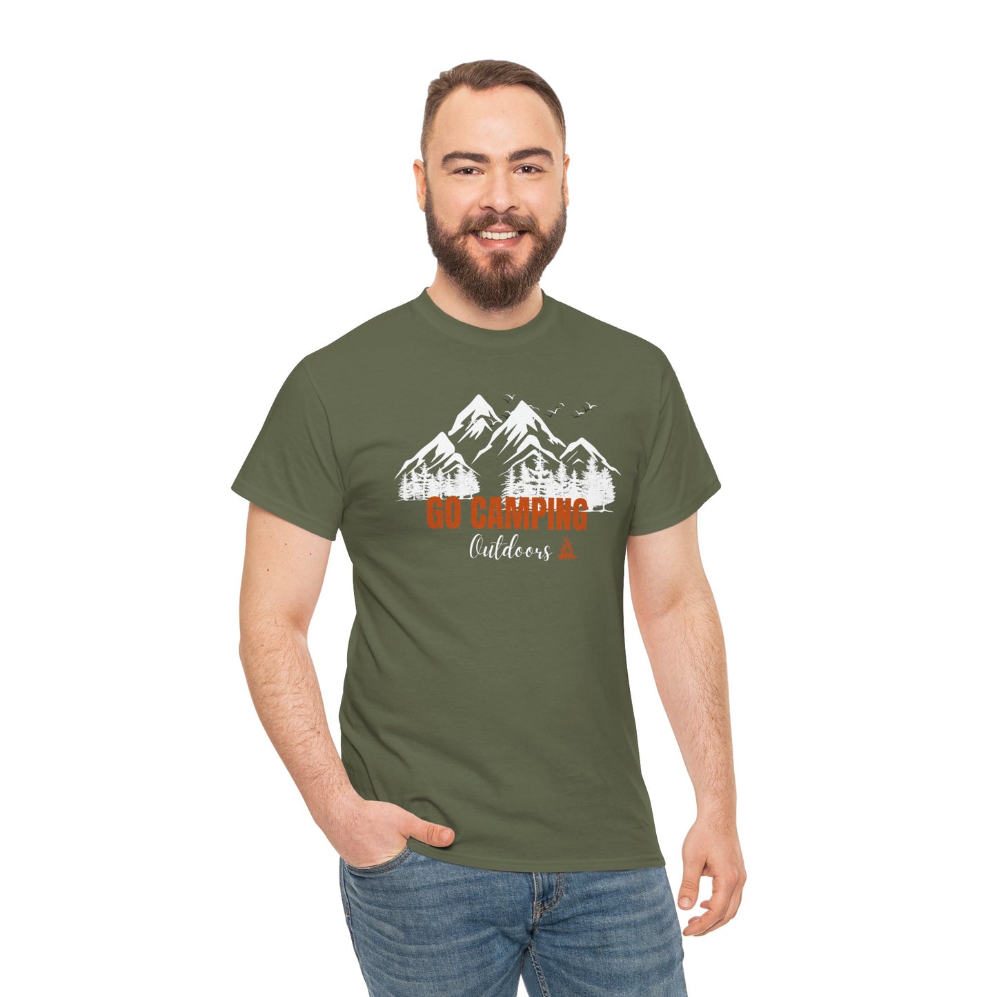 Go Camping Outdoors Unisex Heavy Cotton Tee