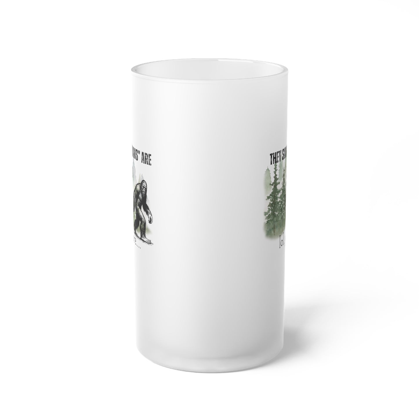 Bigfoot mug / Frosted Glass Beer Mug 16 oz