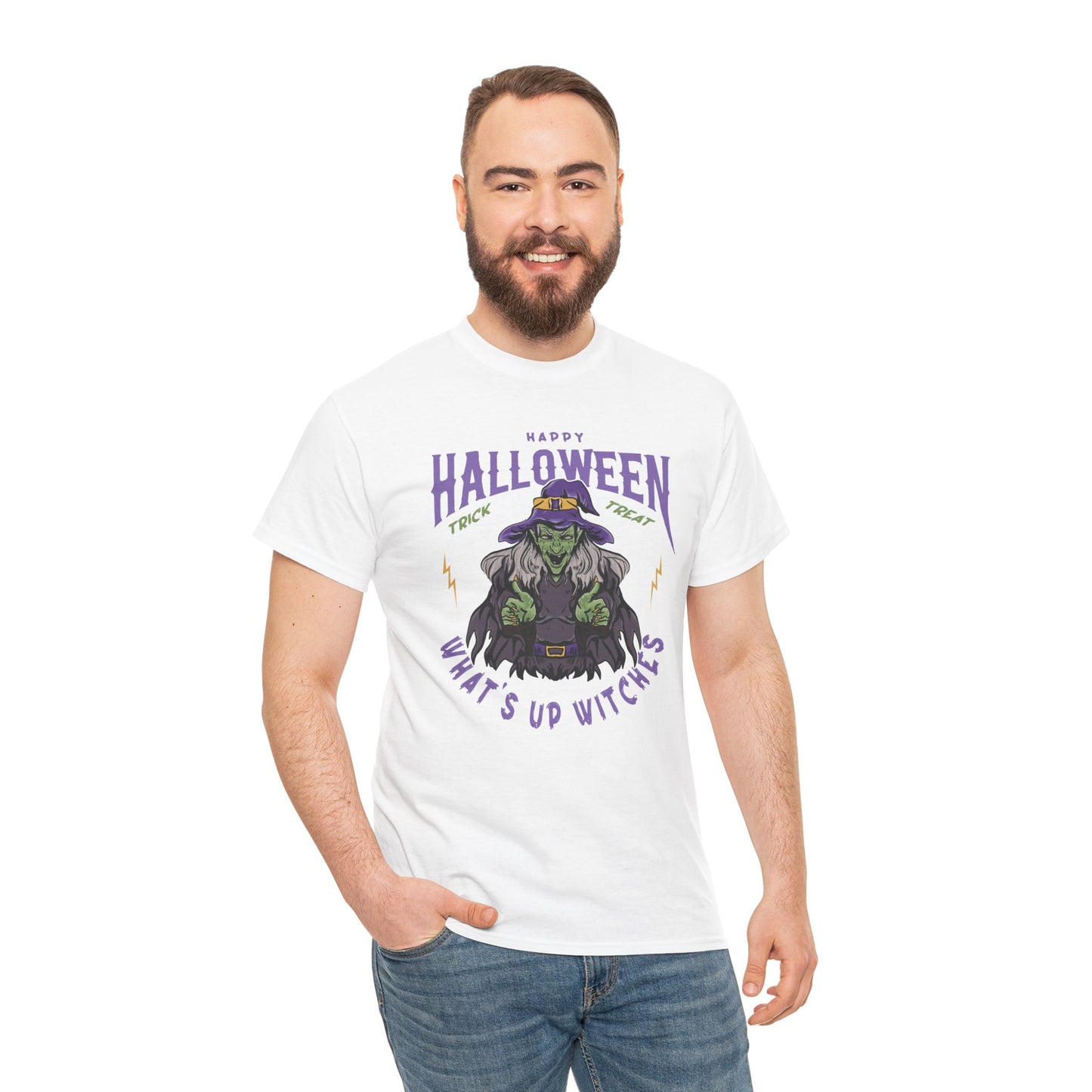 What's up Witches / Halloween Unisex Heavy Cotton Tee