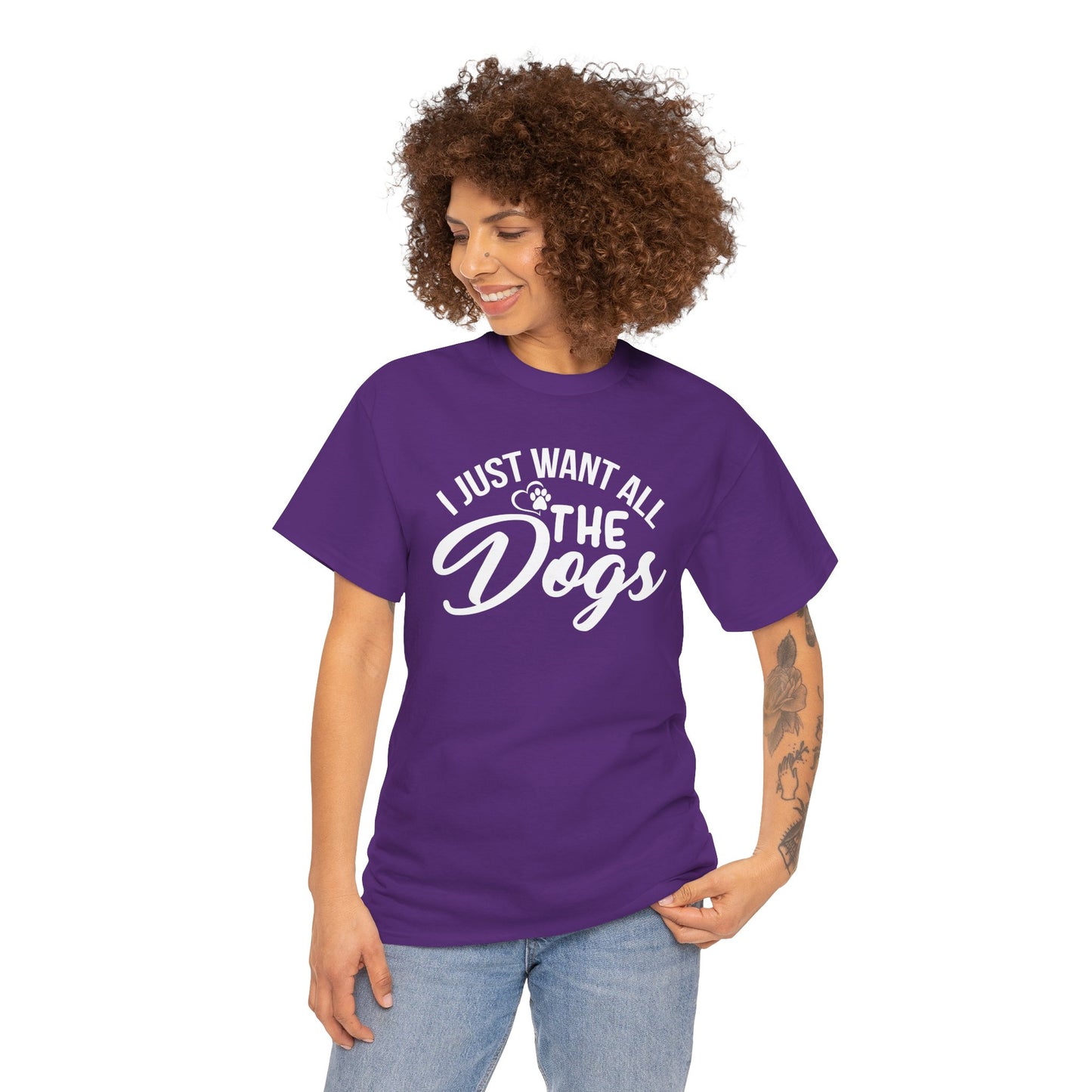 I Just Want All The Dogs Unisex Heavy Cotton Tee