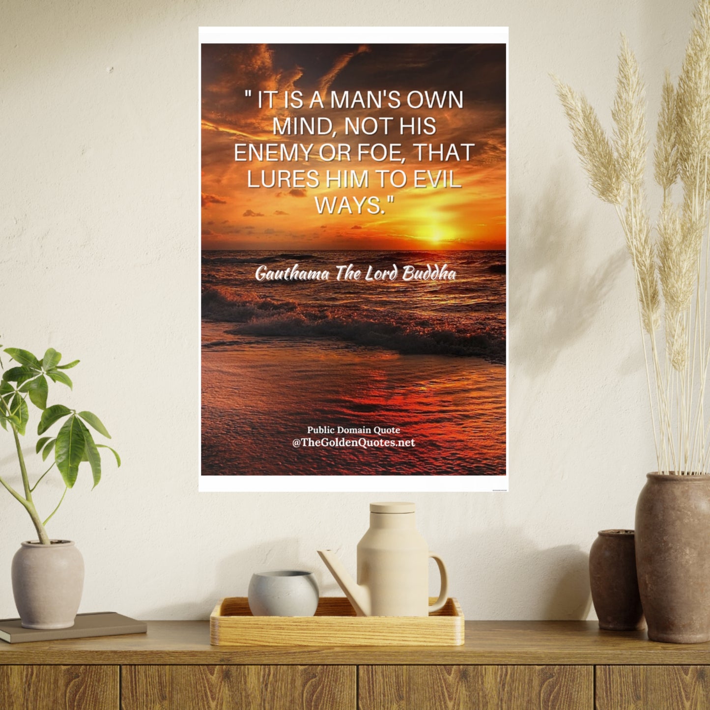 It's a mans own mind quote / Photo Art Paper Posters