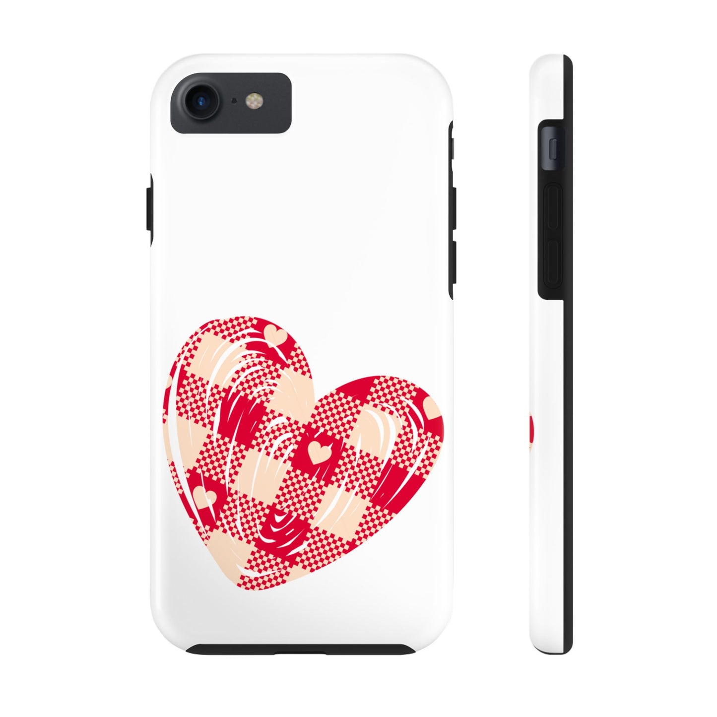 Checkered heart / Tough Phone Cases