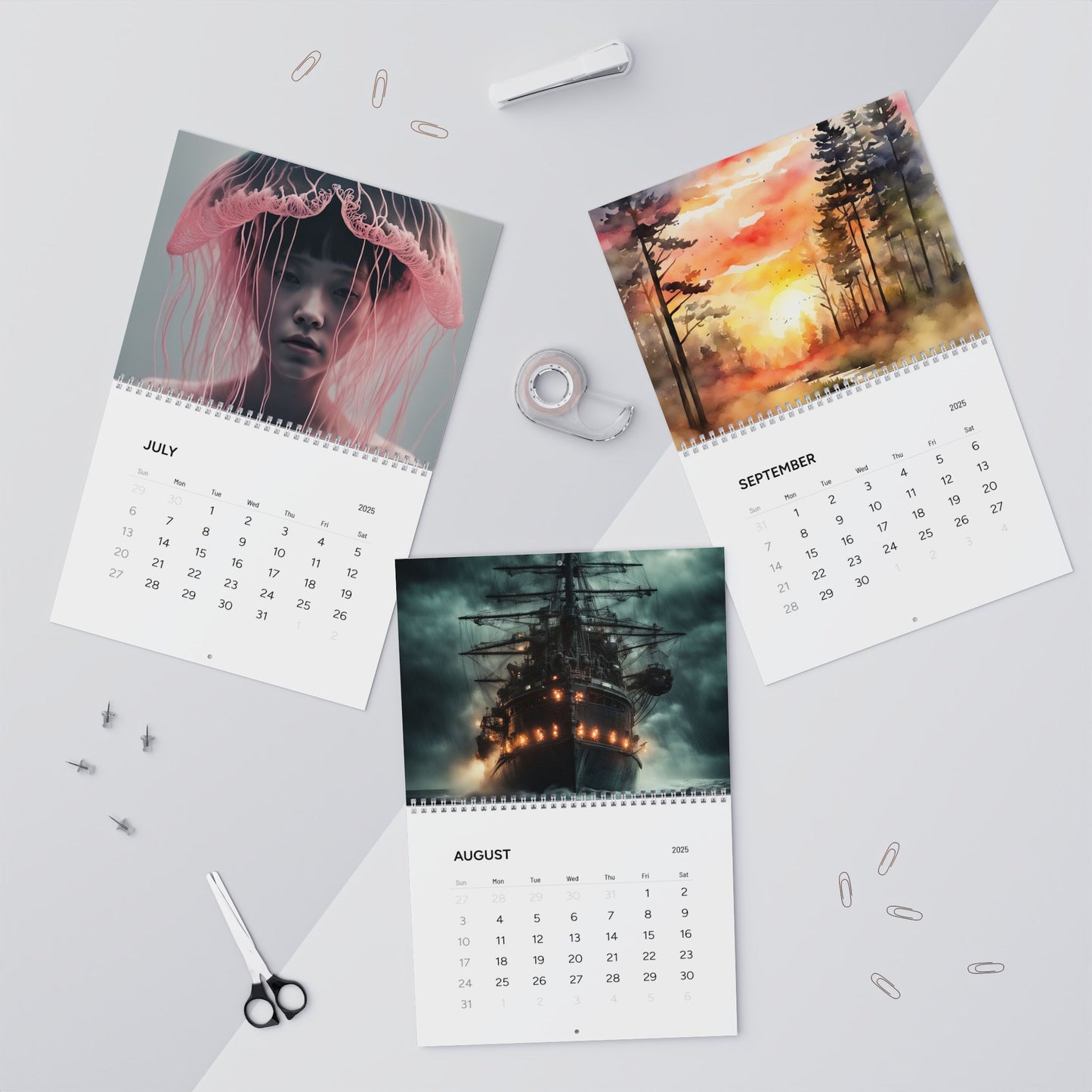 AI Creations  2 Calendar 2025 / Wall Calendars (2025)