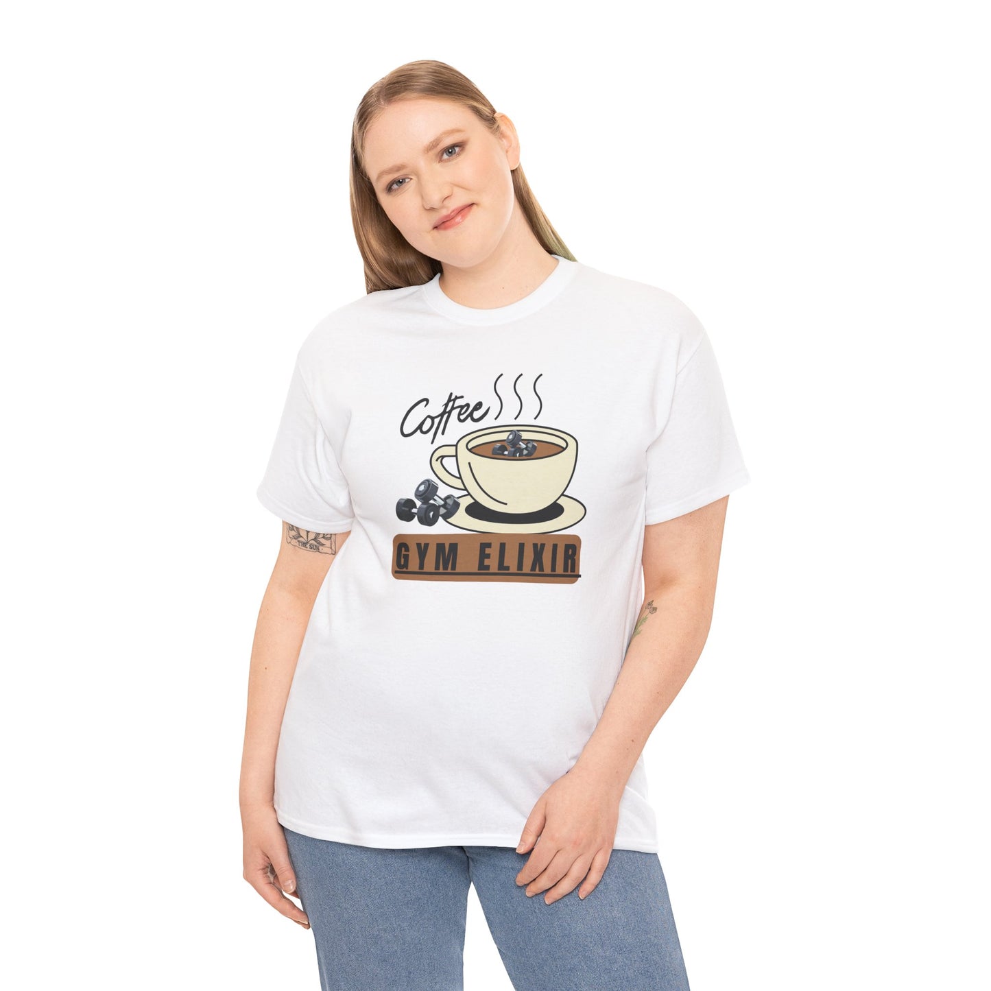 Coffee / Gym Elixir Unisex Heavy Cotton Tee