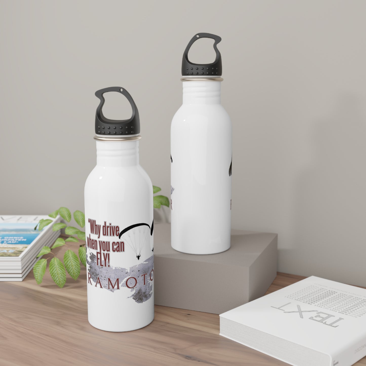 Why drive when you can Fly / Paramotor / Stainless Steel Water Bottle