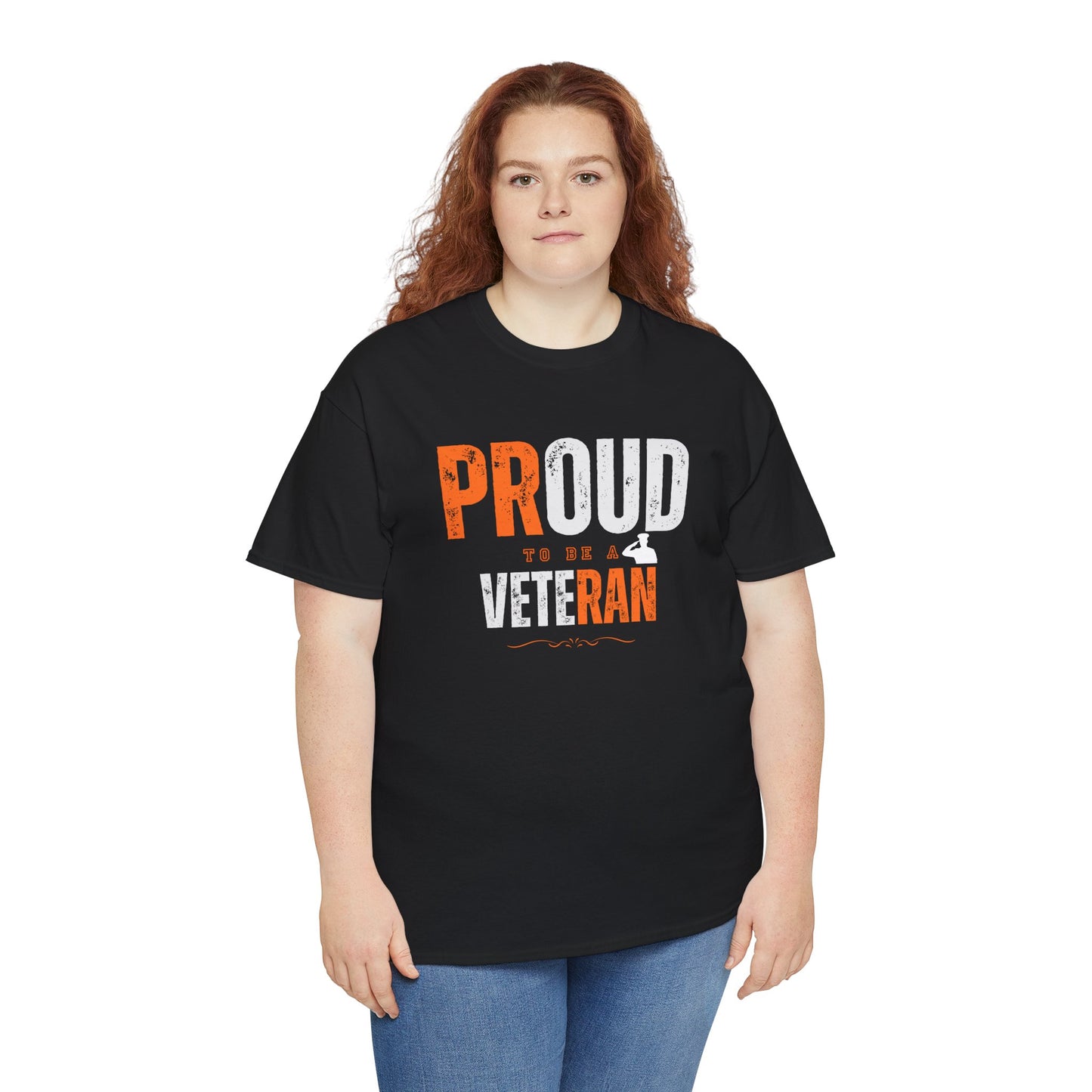 Proud to be a Veteran Unisex Heavy Cotton Tee