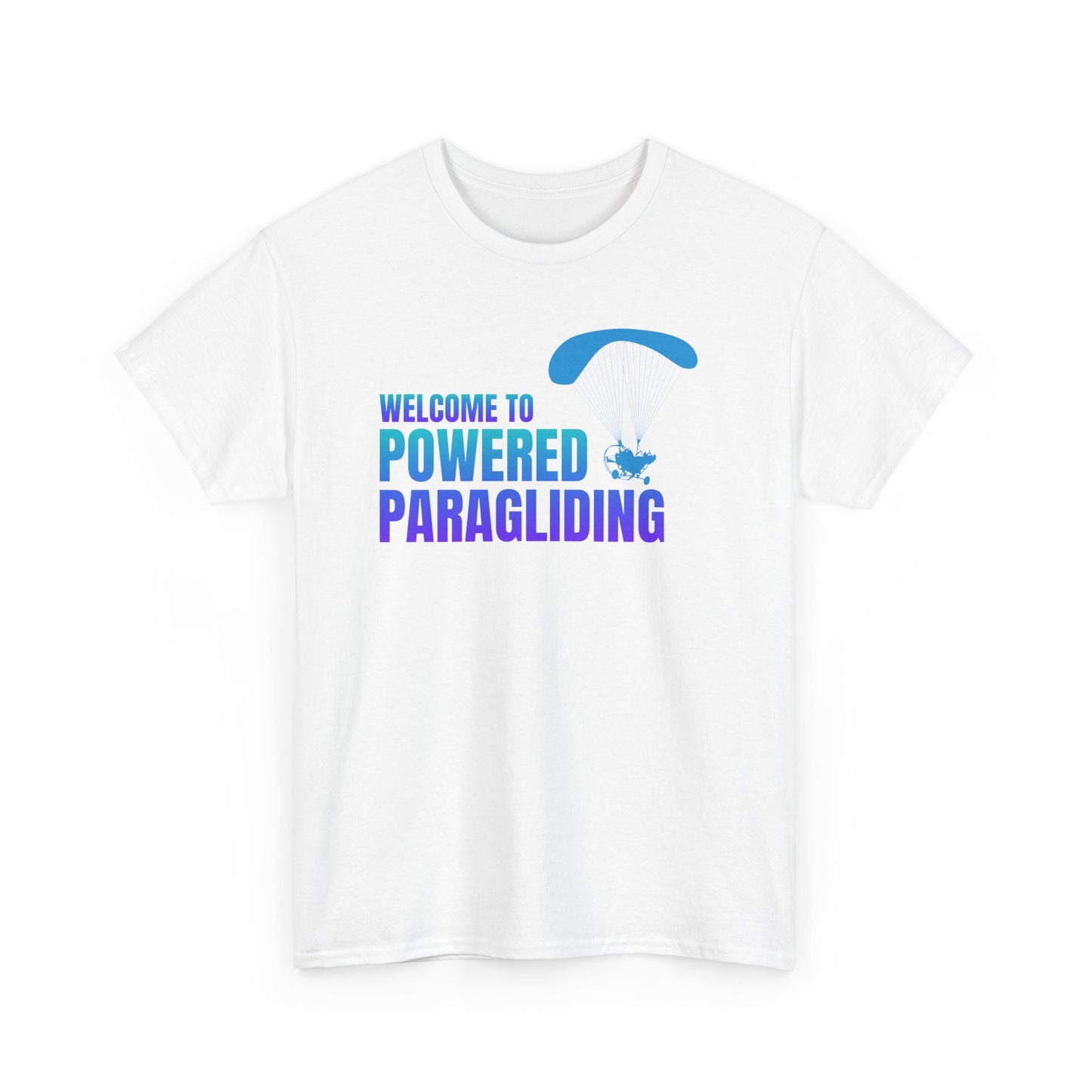 Welcome to Powered Paragliding Unisex Heavy Cotton Tee