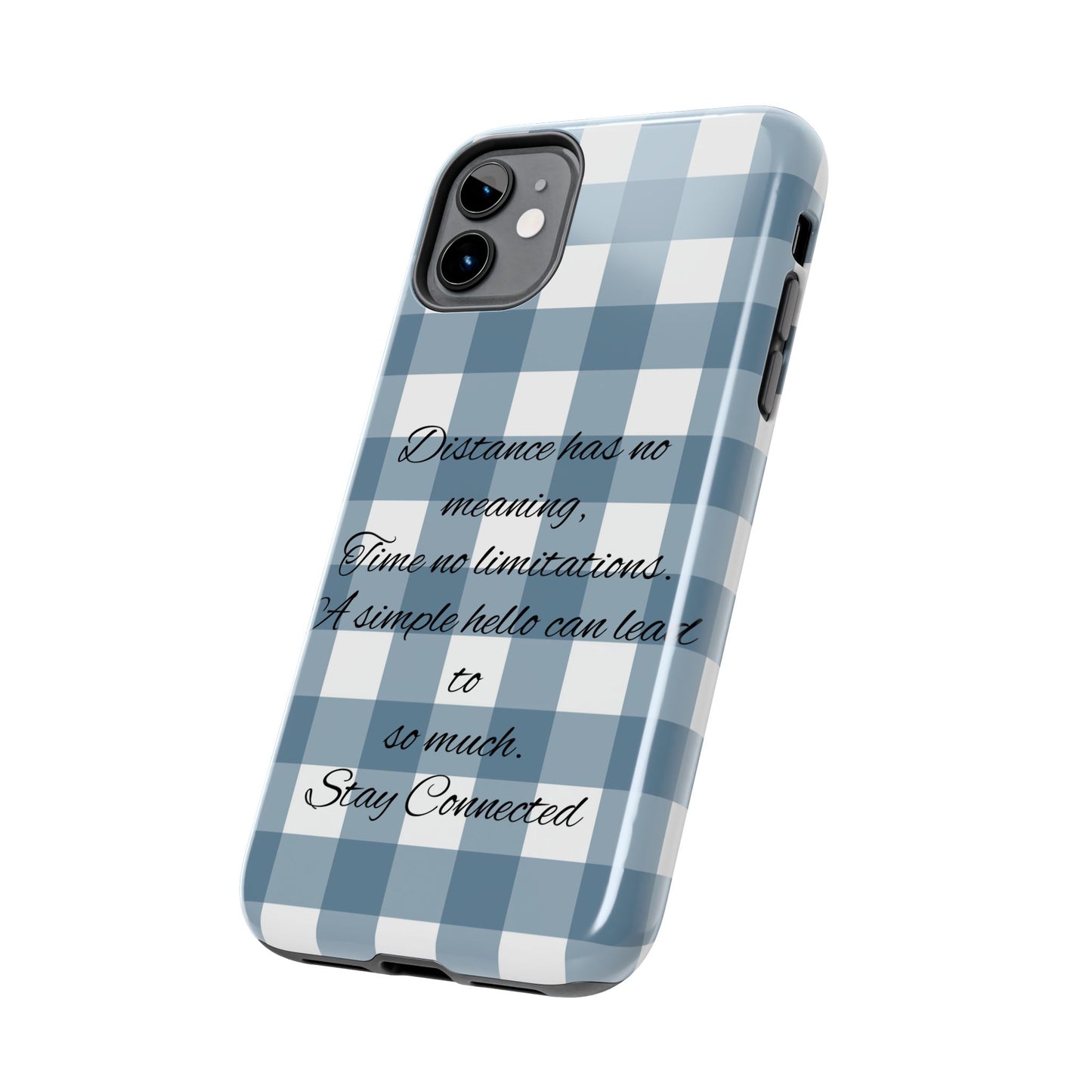 Blue checkered / Tough Phone Cases