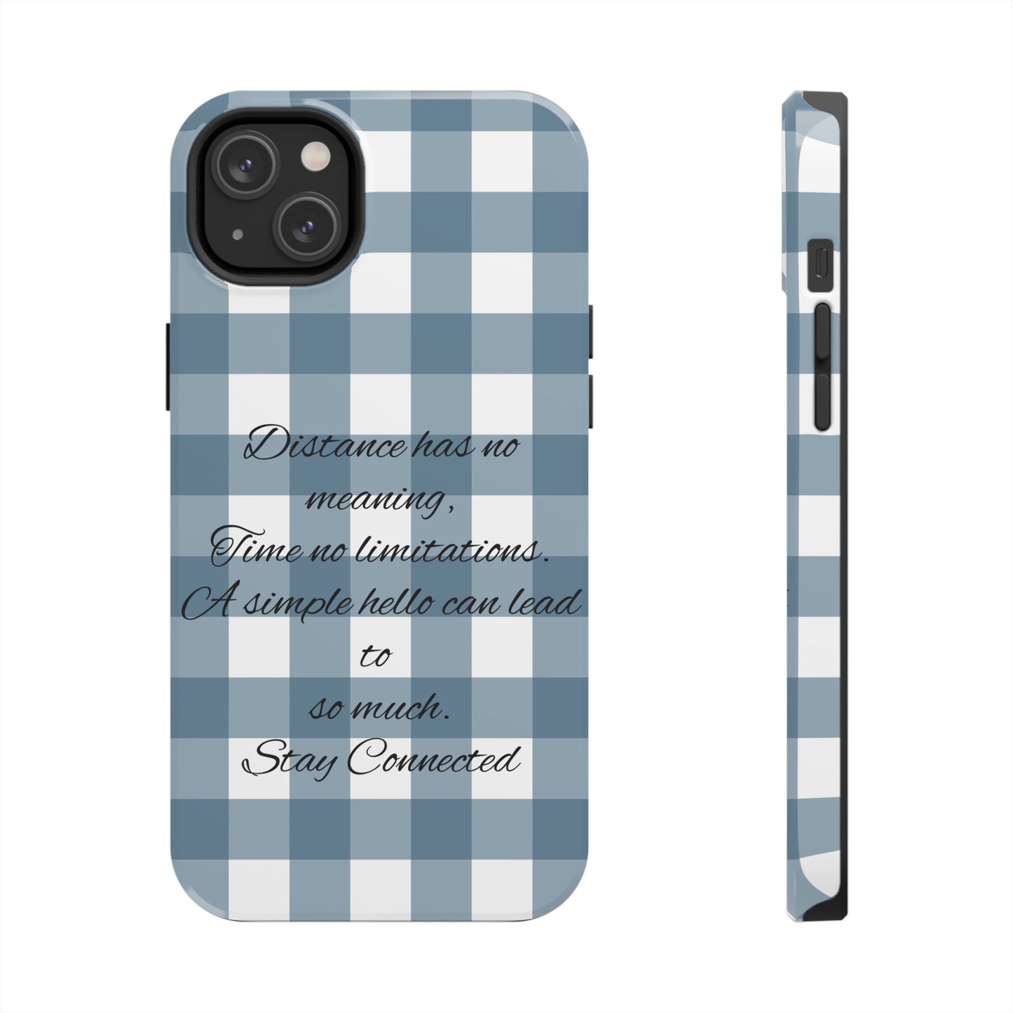 Blue checkered / Tough Phone Cases