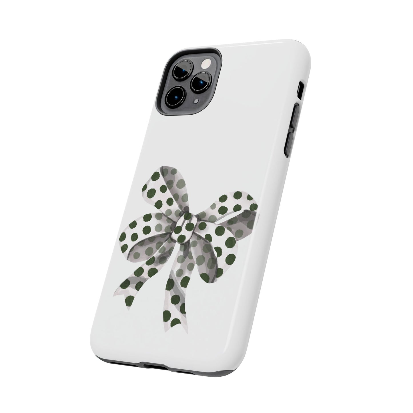 Polka dot bow / Tough Phone Cases