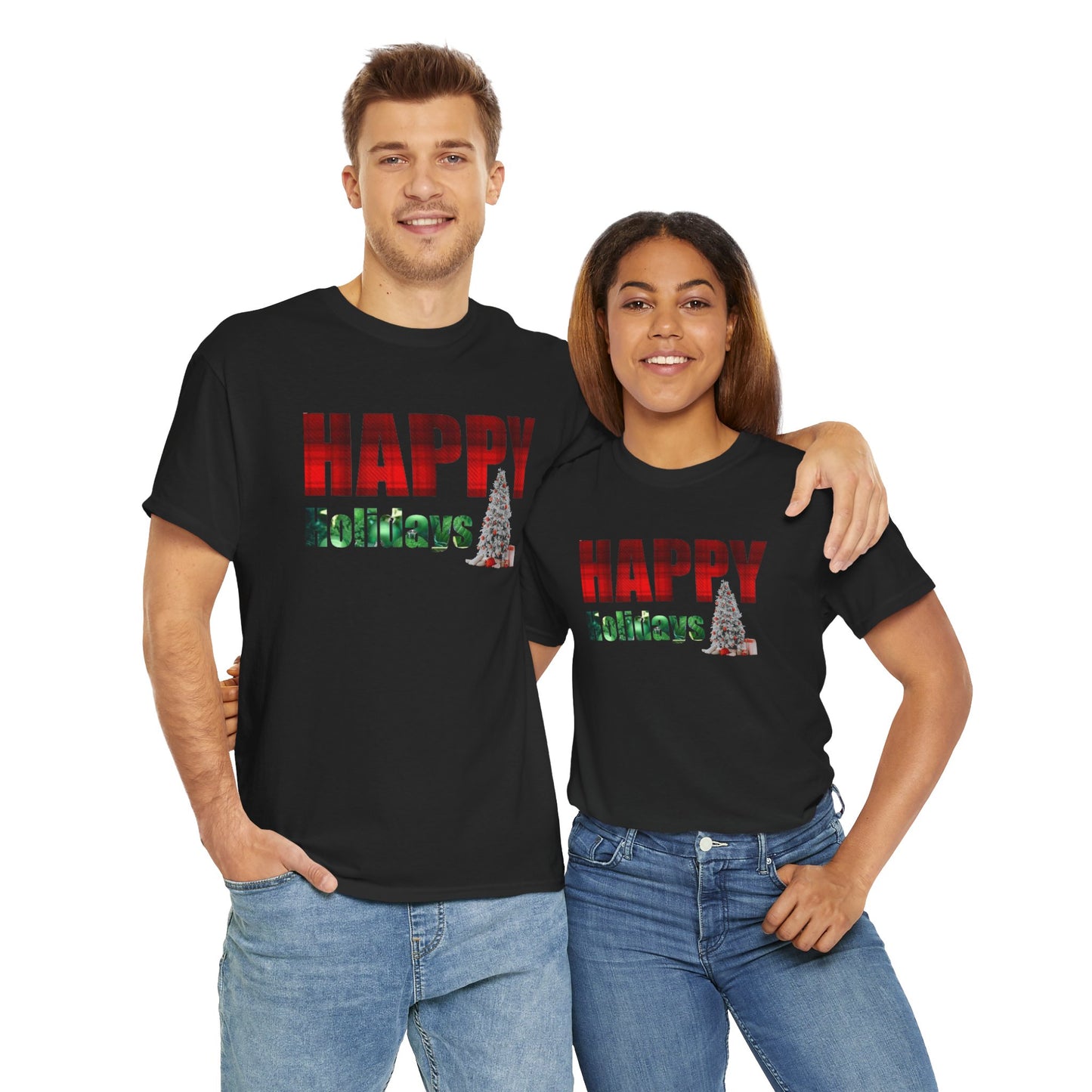 Happy Holidays Unisex Heavy Cotton Tee