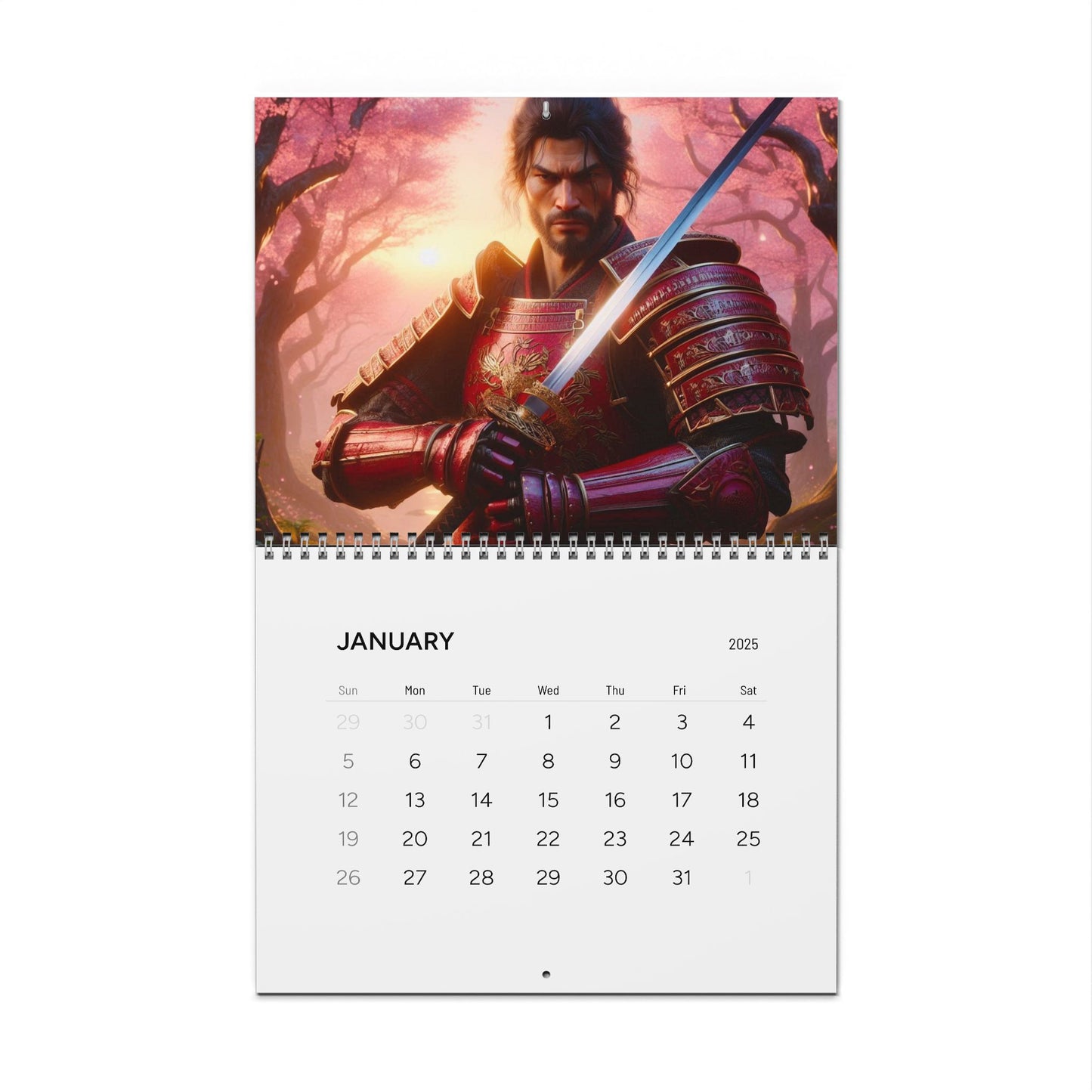 Samurai Calendar (AI creations) / Wall Calendars (2025)