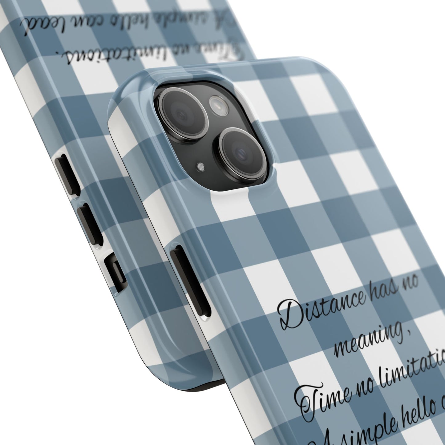 Blue checkered / Tough Phone Cases