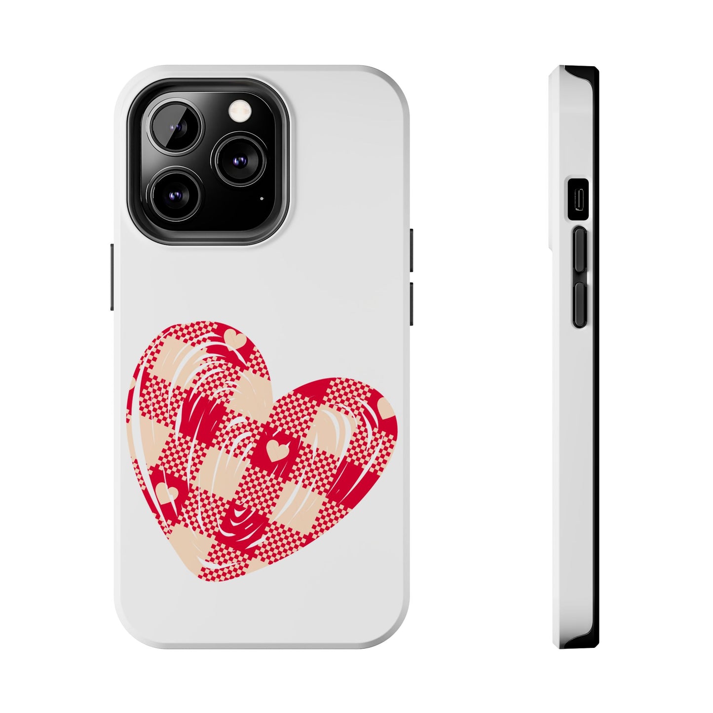 Checkered heart / Tough Phone Cases