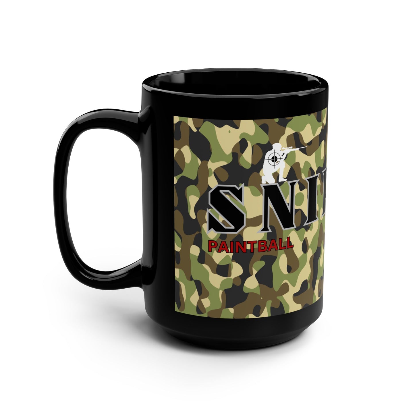 Sniper Paintball / Black Mug, 15oz