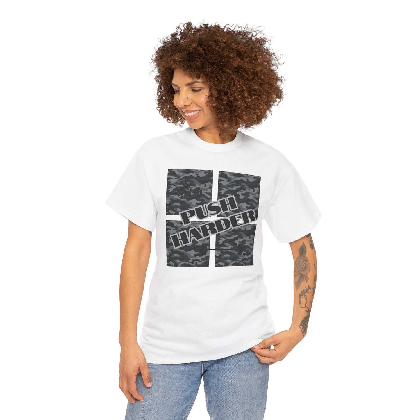 Push Harder Unisex Heavy Cotton Tee