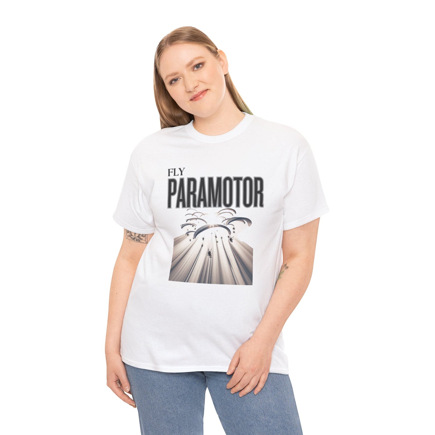 Fly Paramotor Unisex Heavy Cotton Tee