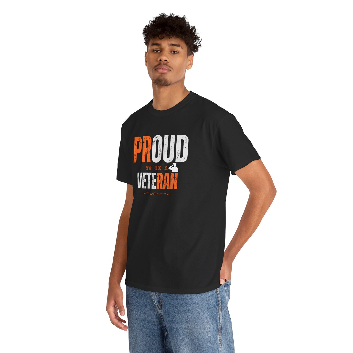 Proud to be a Veteran Unisex Heavy Cotton Tee