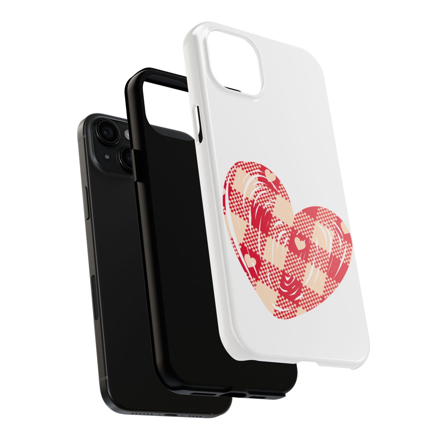 Checkered heart / Tough Phone Cases