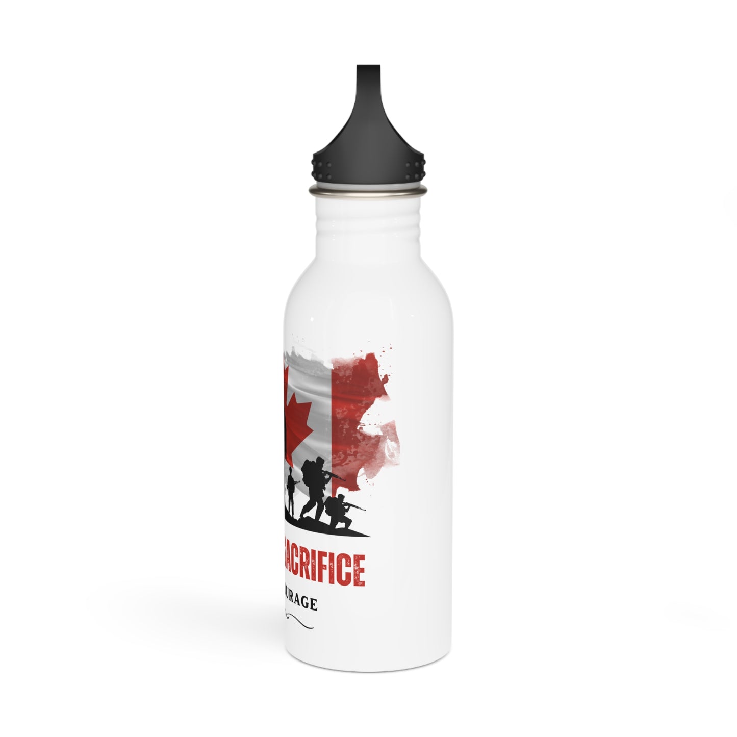 Honor and Sacrifice takes courage / Stainless Steel Water Bottle