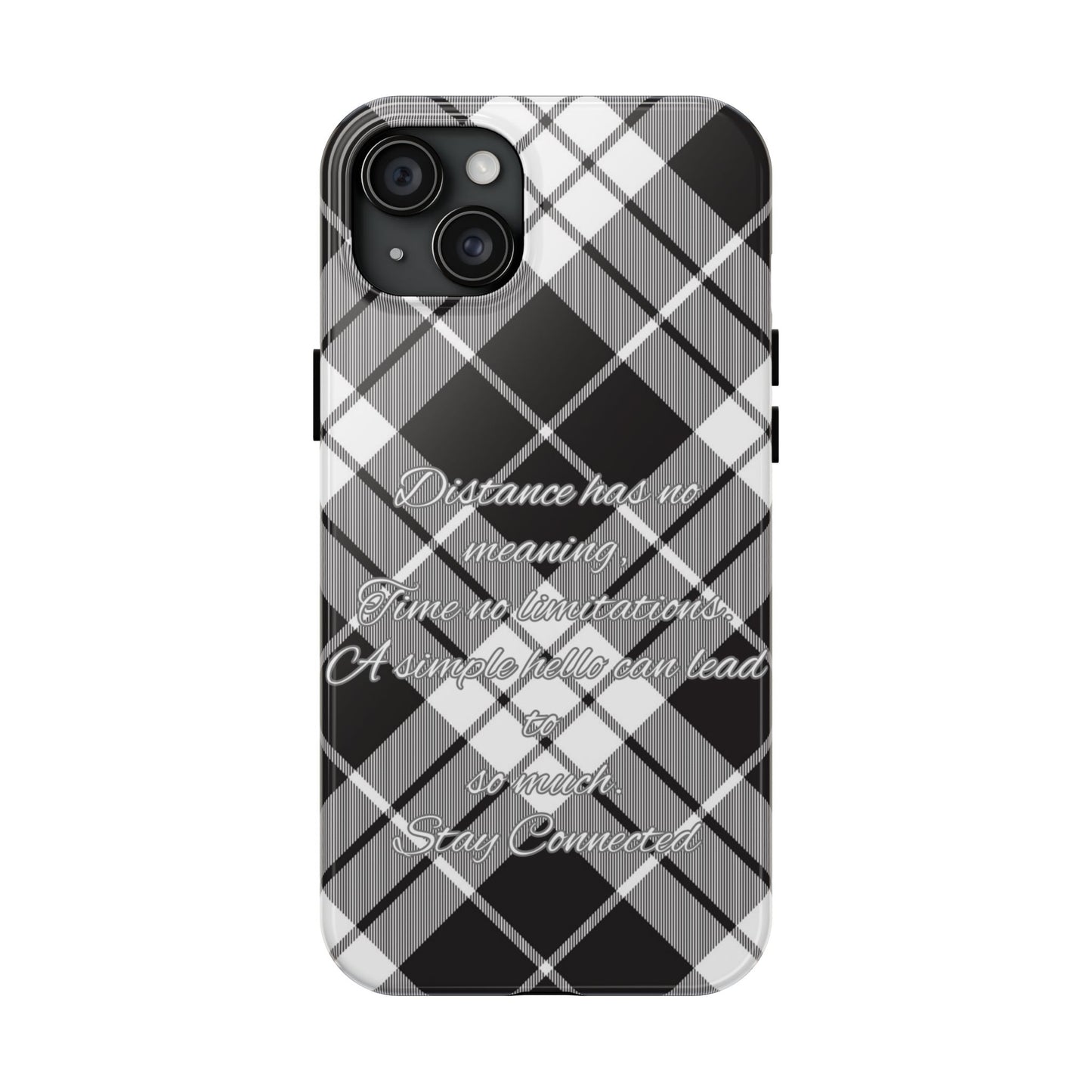 Black checkered plaid / Tough Phone Cases