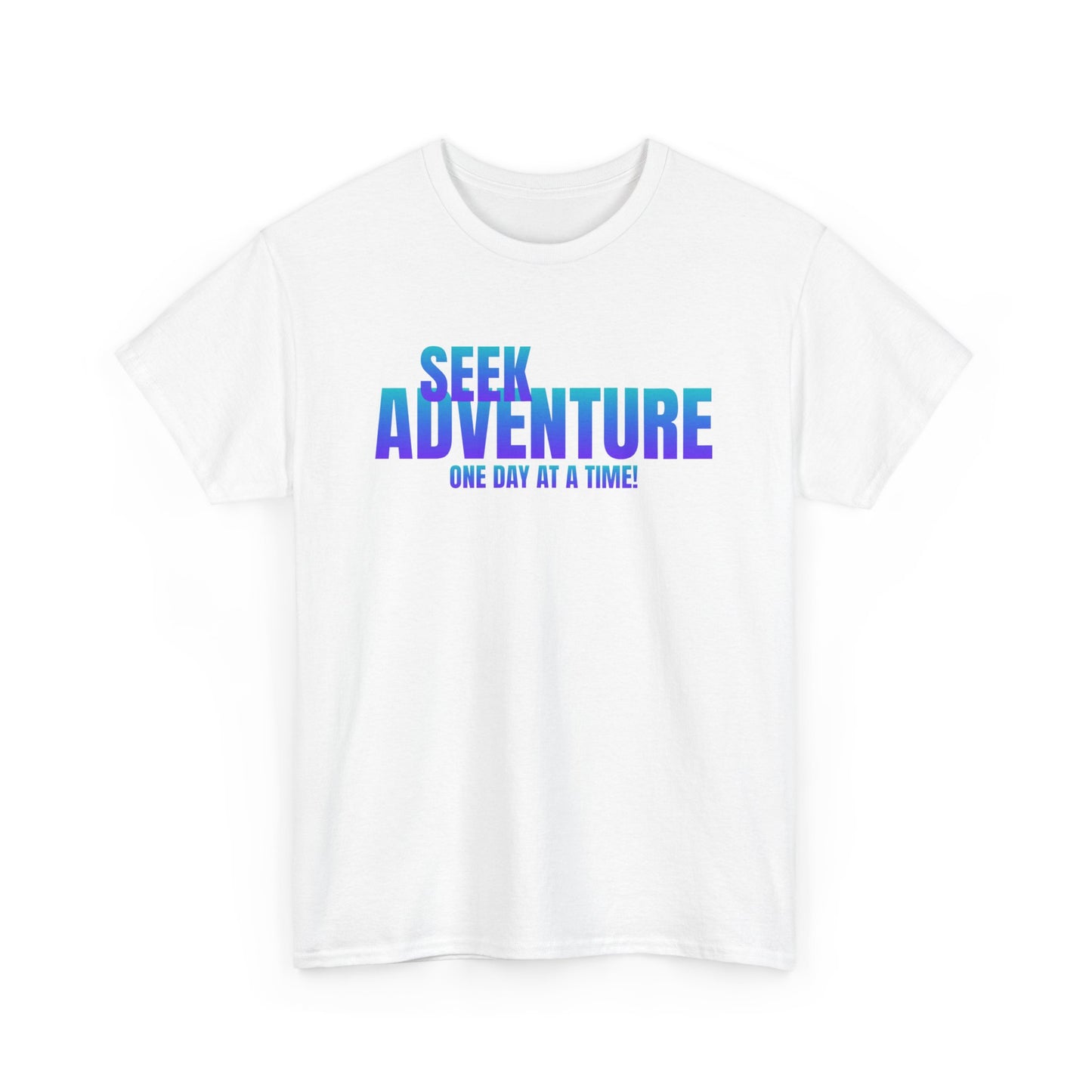 Seek Adventure quote Unisex Heavy Cotton Tee