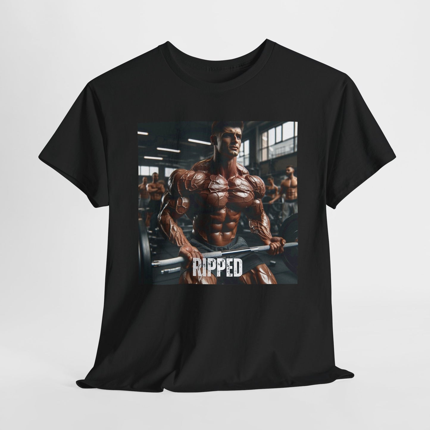 "Ripped" bodybuilding design Unisex Heavy Cotton Tee