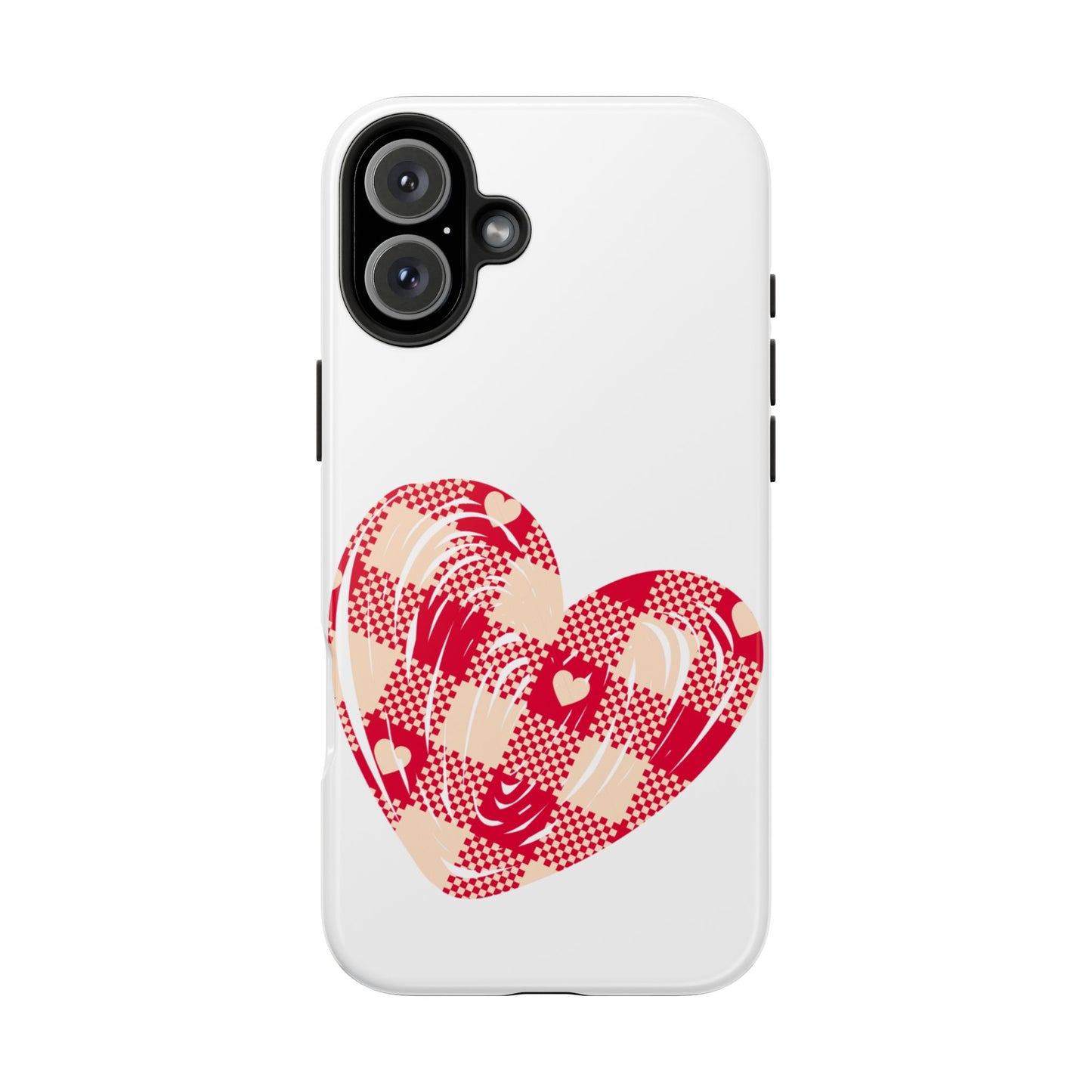 Checkered heart / Tough Phone Cases