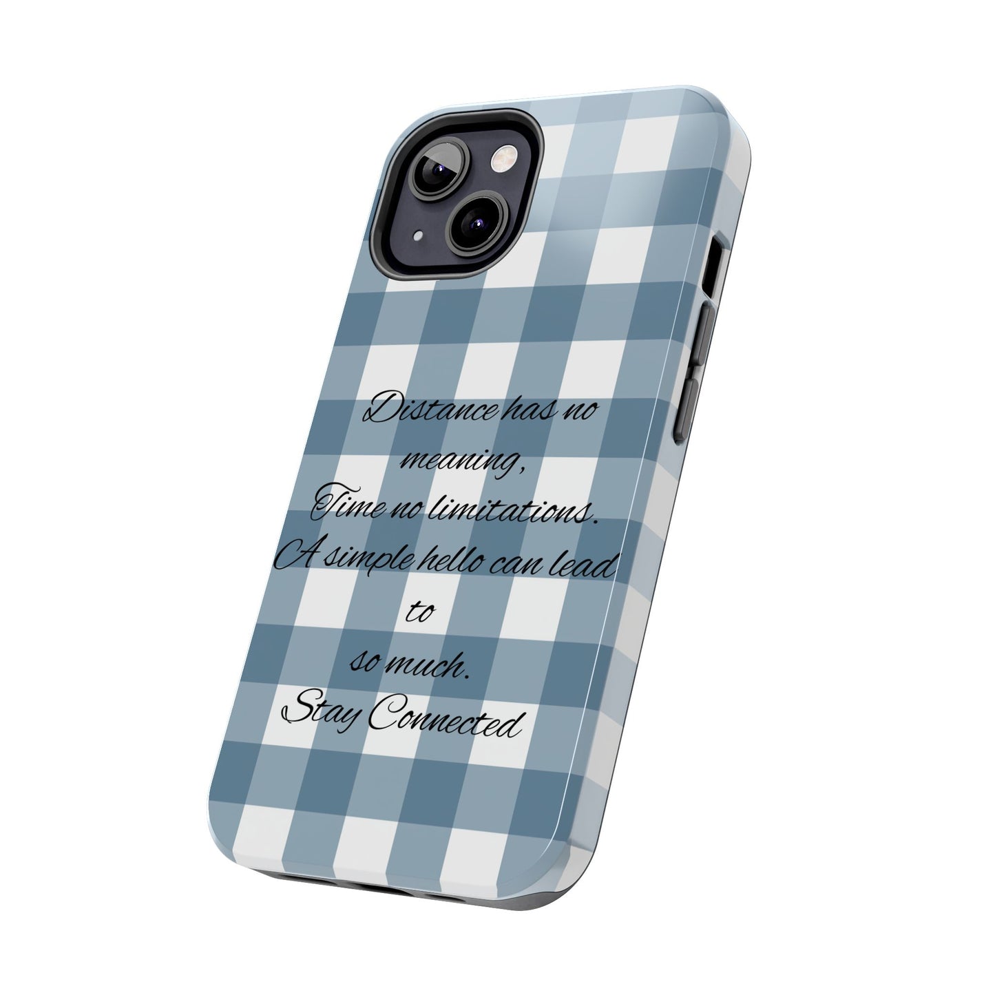 Blue checkered / Tough Phone Cases