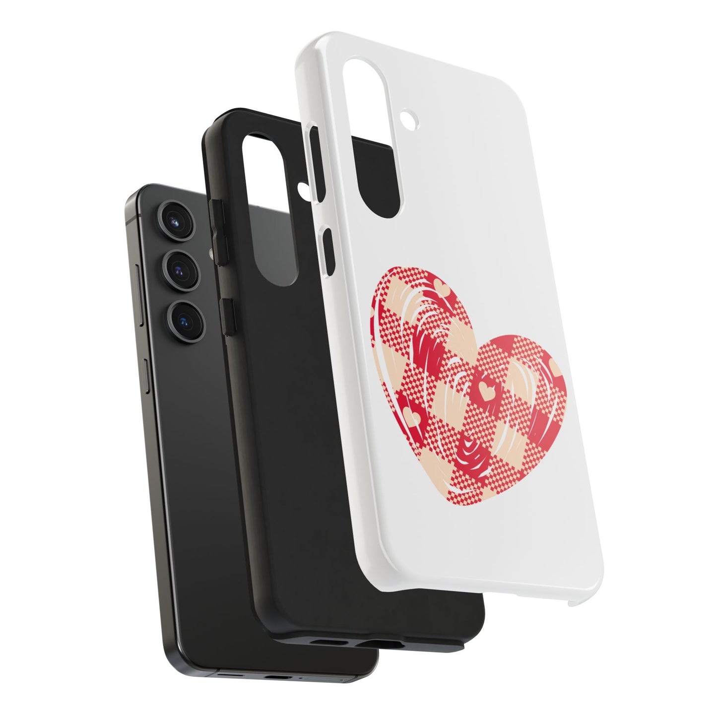 Checkered heart / Tough Phone Cases