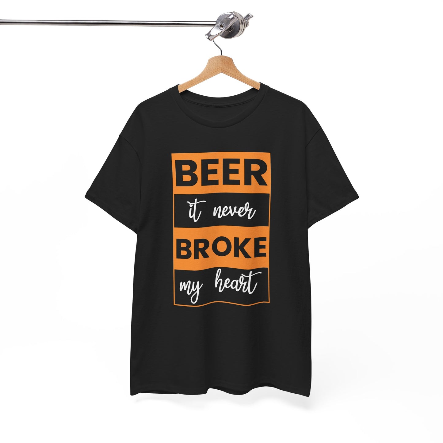 Beer never broke my heart Unisex Heavy Cotton Tee