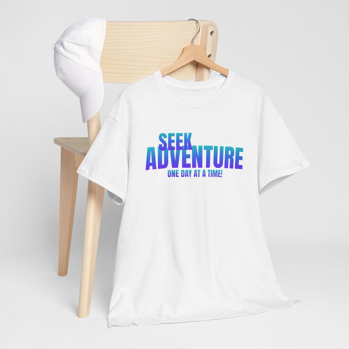 Seek Adventure quote Unisex Heavy Cotton Tee