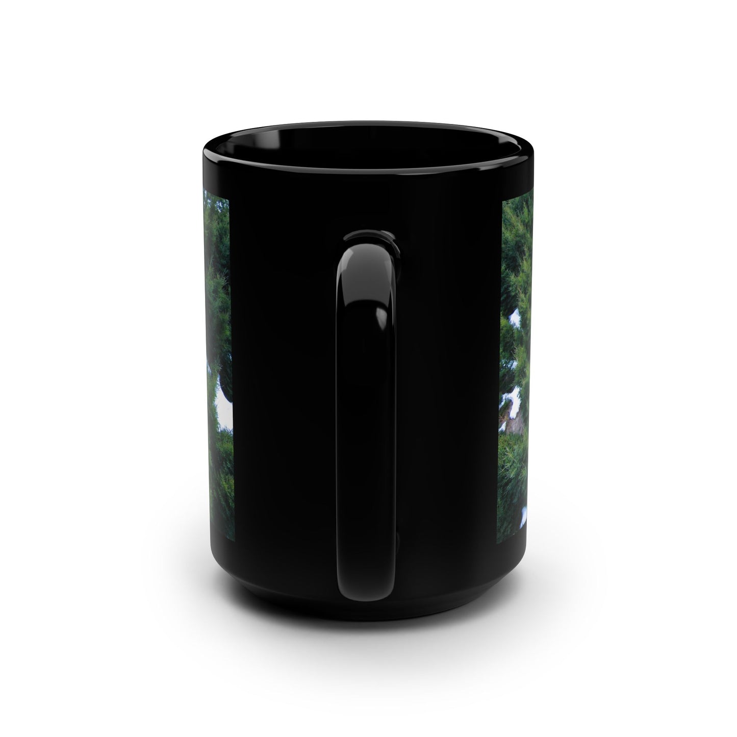 Winter Forest / Black Mug, 15oz