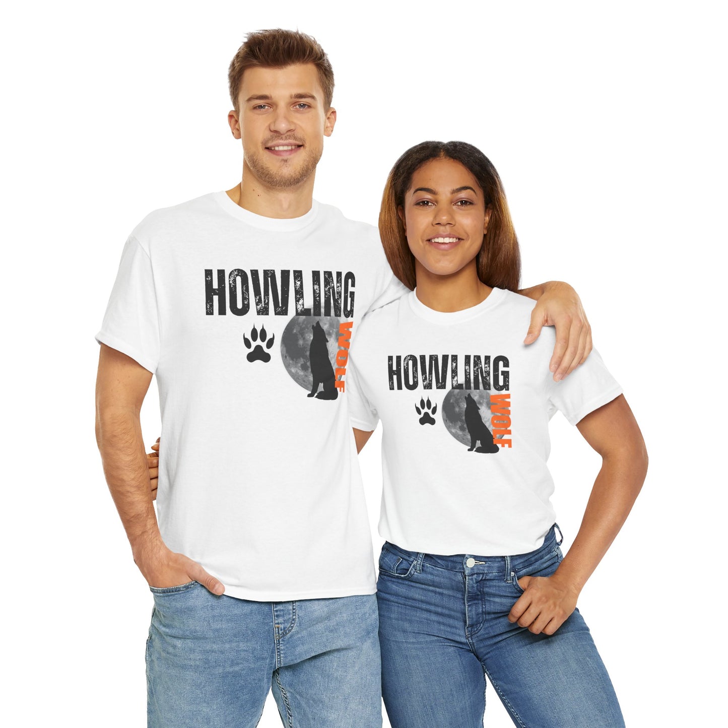 Howling Wolf Unisex Heavy Cotton Tee