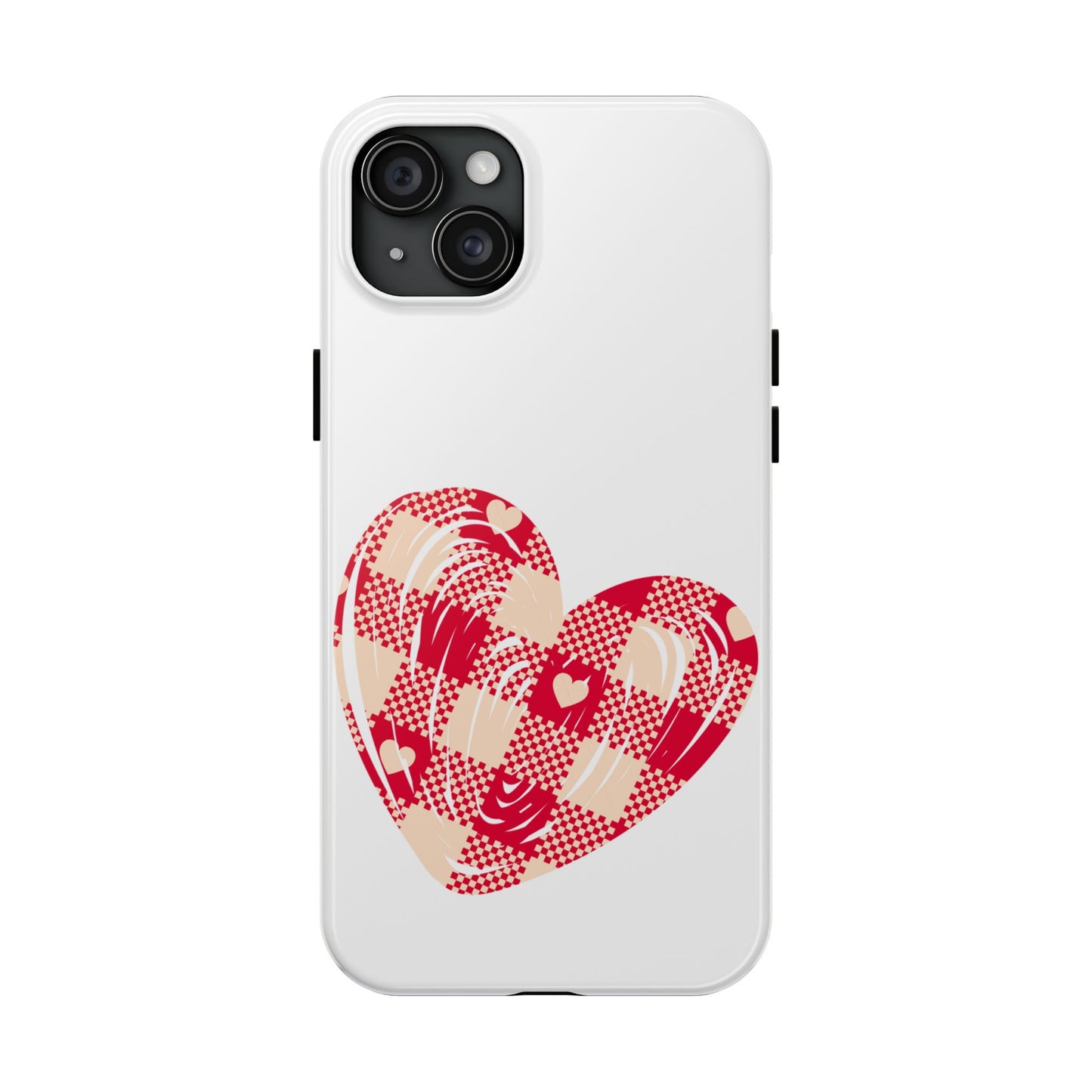 Checkered heart / Tough Phone Cases