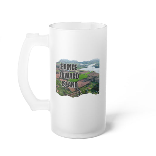 Prince Edward Island / Frosted Glass Beer Mug 16 oz